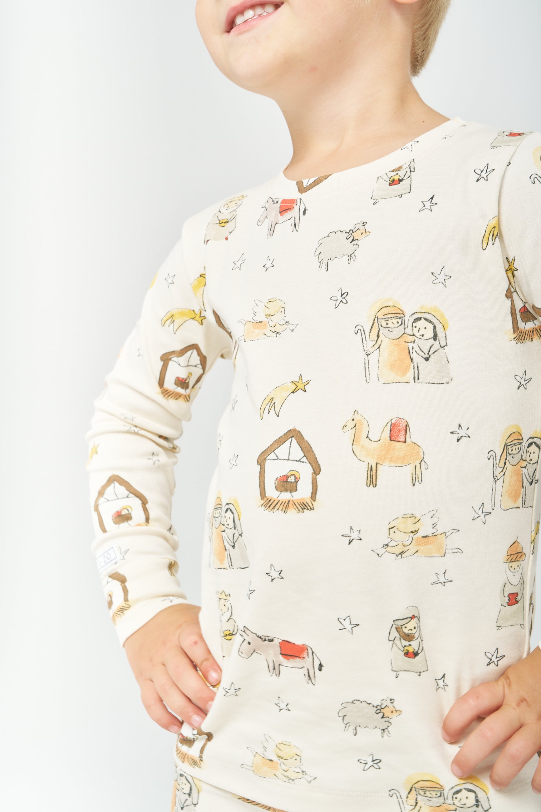 Away in a Manger Christmas PJ Long Sleeve Set Cotton