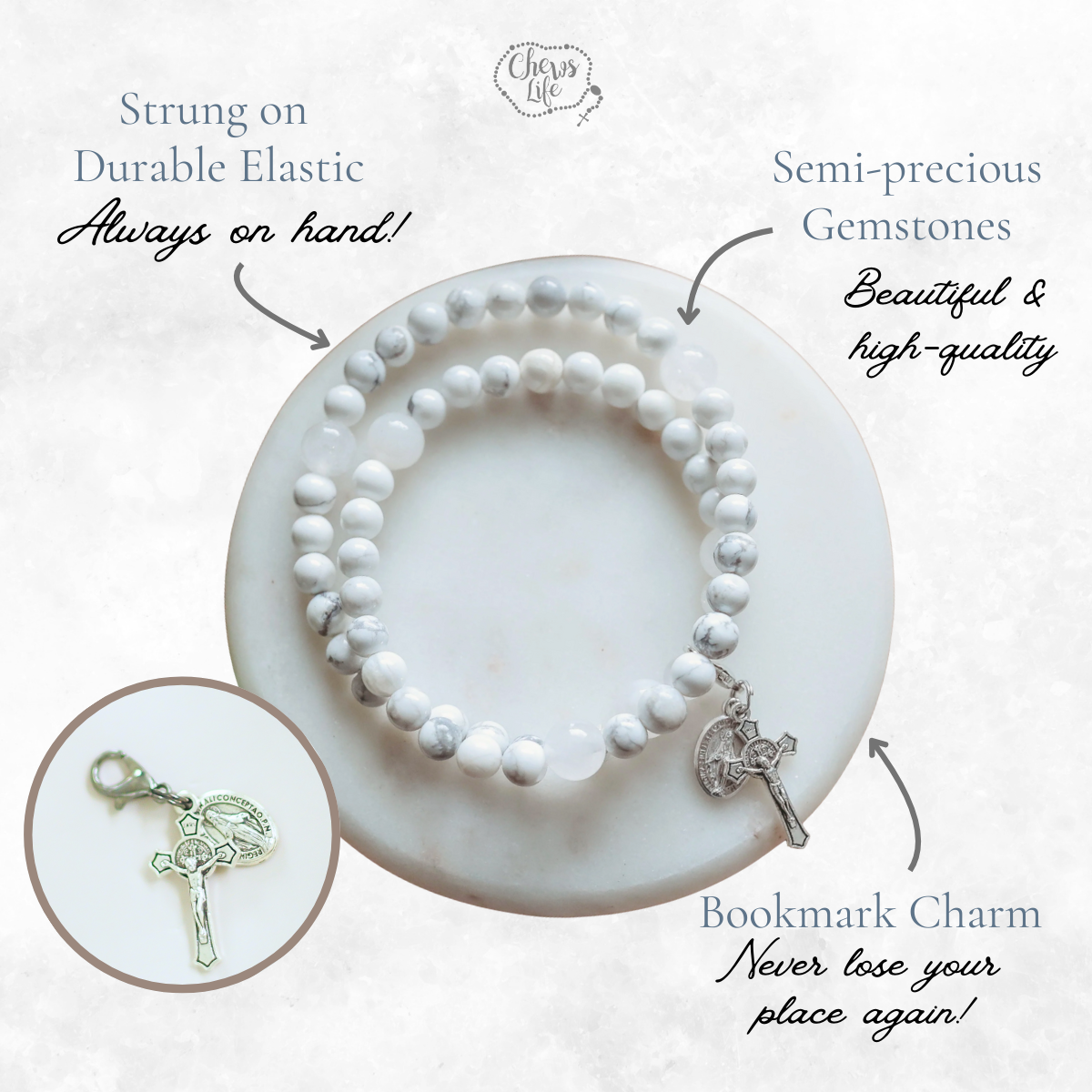 Glory | Stretch & Wrap Rosary Bracelet