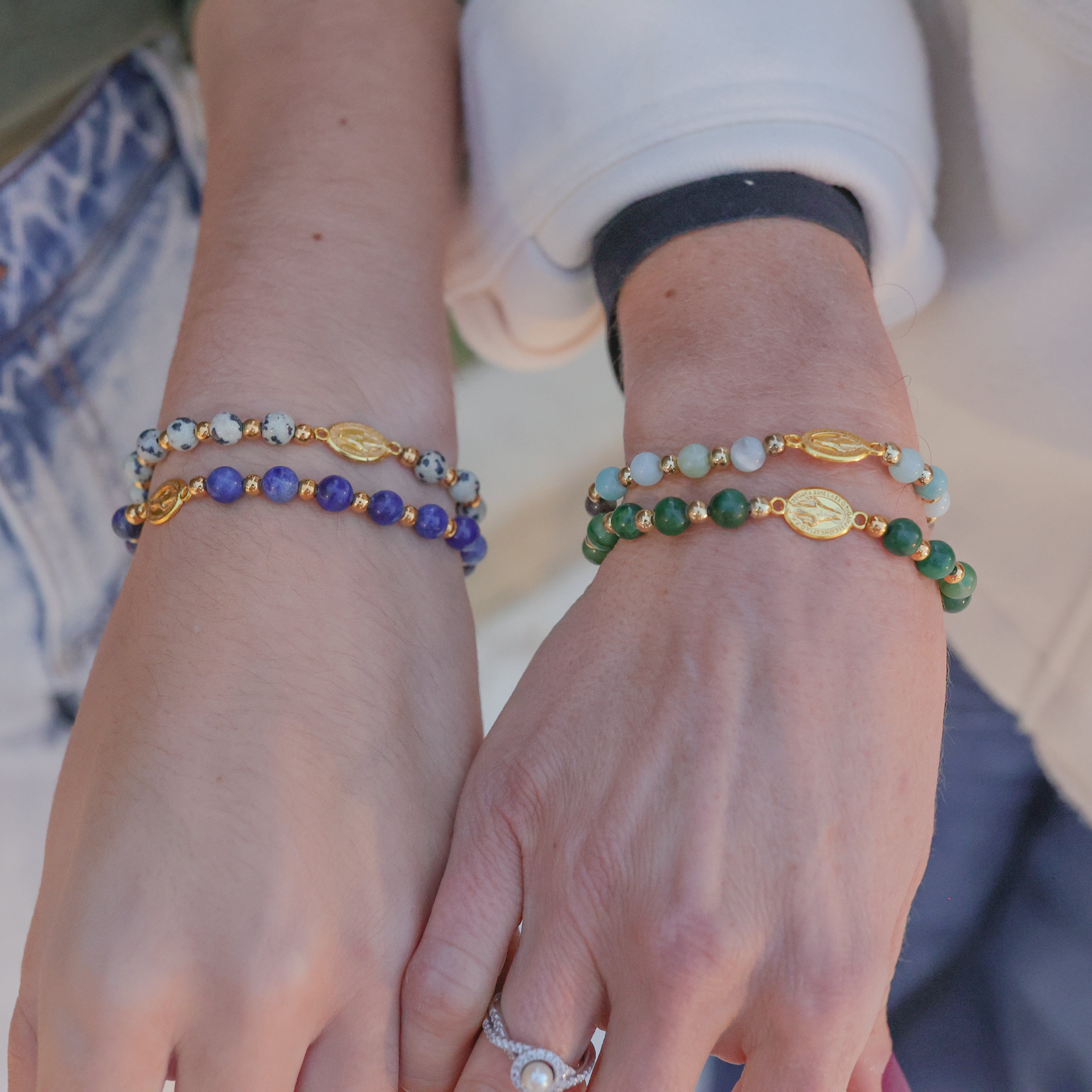 Miraculous Medal Stackable Accent Bracelets