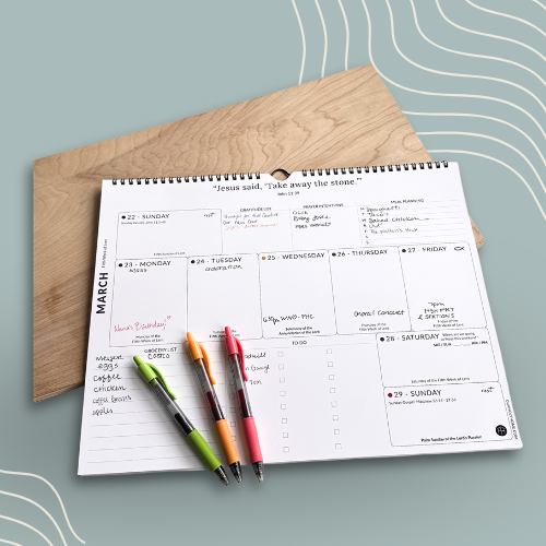 Family Liturgical Planner | Quarterly Calendar Subscription