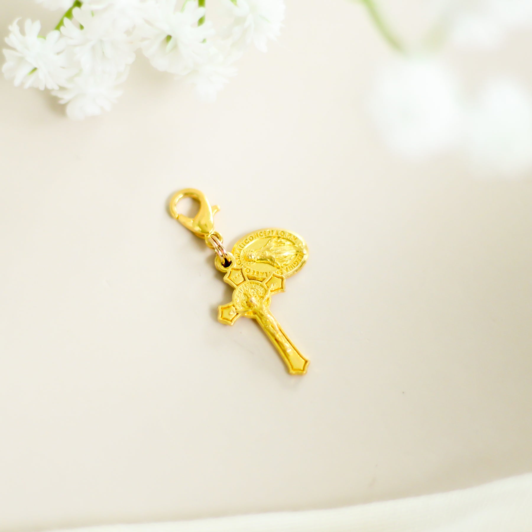 Miraculous Medal & Crucifix | Bookmark Charm