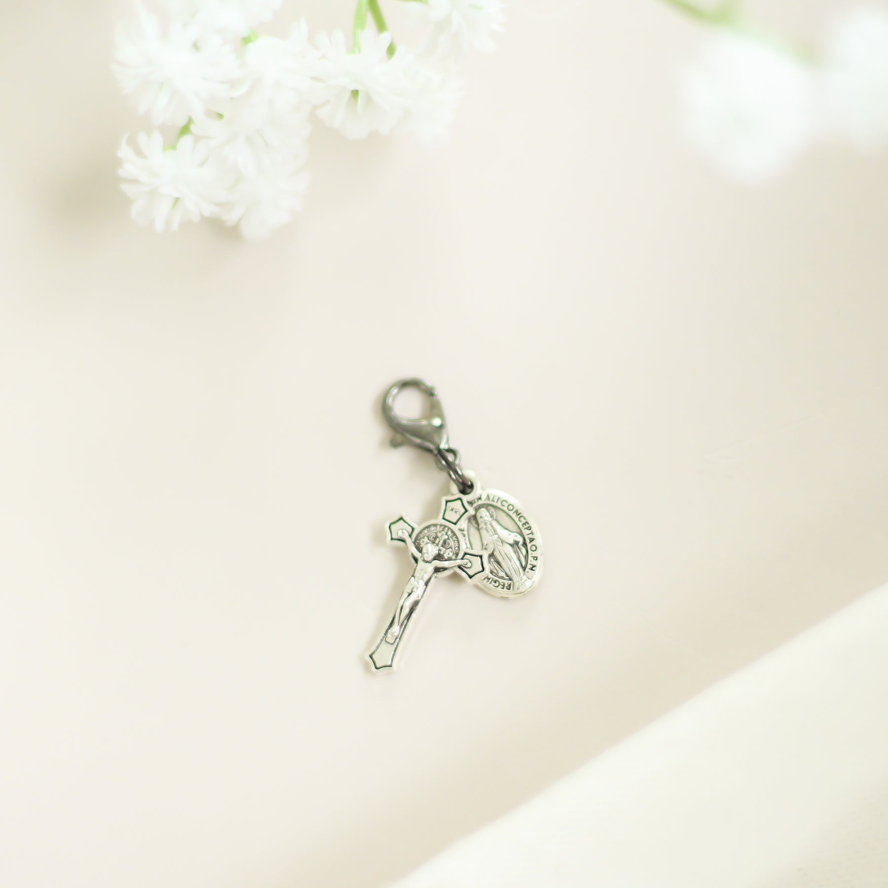 Miraculous Medal & Crucifix | Bookmark Charm