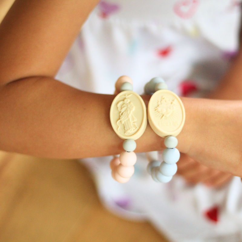 Immaculate Heart of Mary Saint Bracelet | | Light Blue