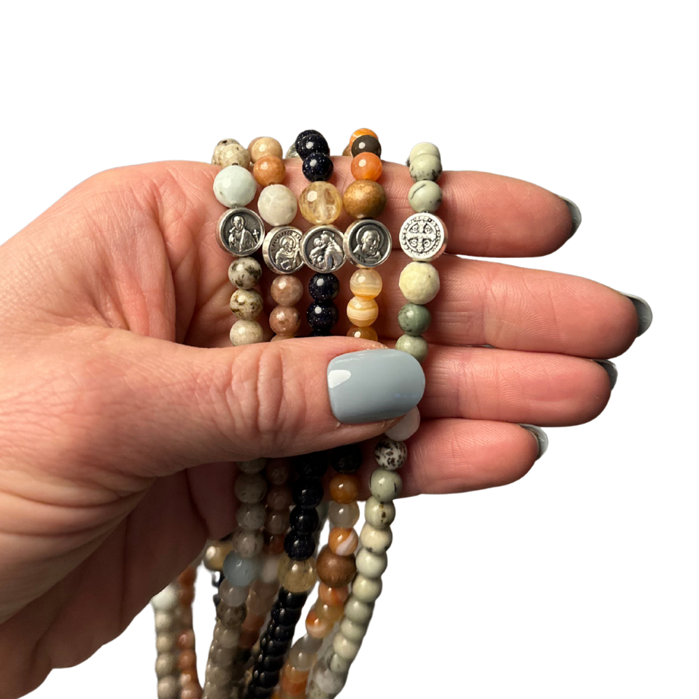 Choose your Saint | Custom Saint Rosary Bracelet | Medium