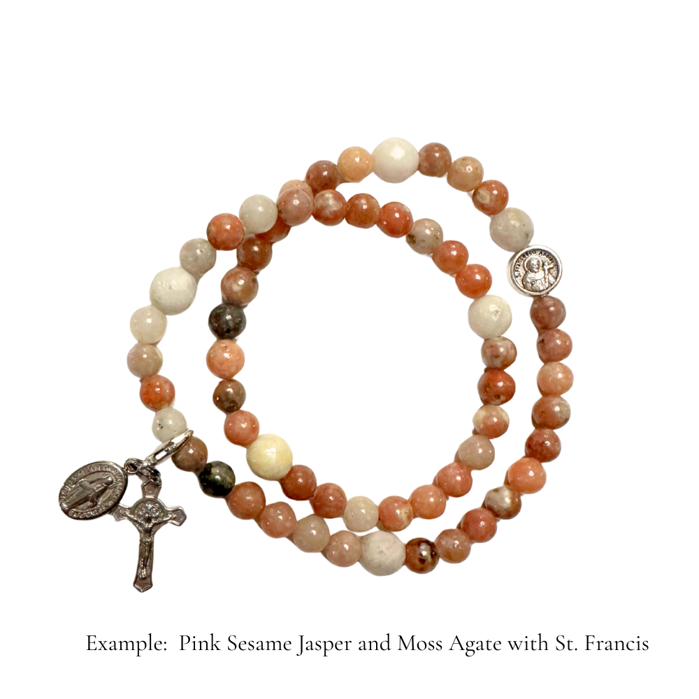 Choose your Saint | Custom Saint Rosary Bracelet | Medium