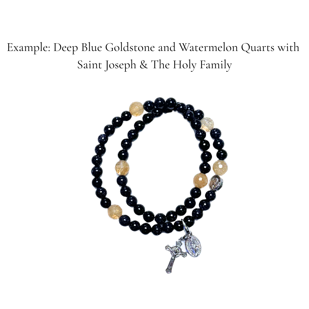 Choose your Saint | Custom Saint Rosary Bracelet | Medium