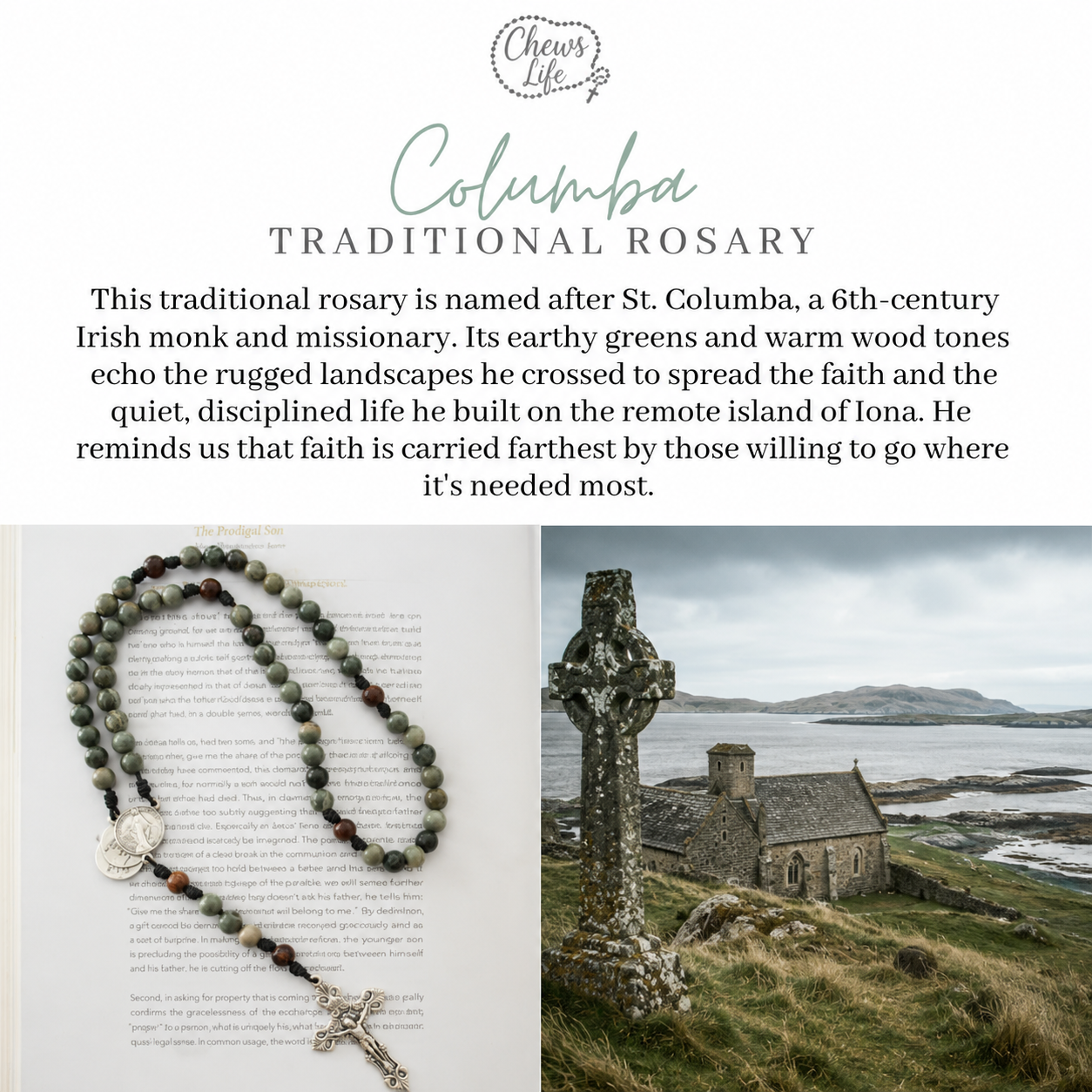 Columba | Traditional Gemstone Rosary