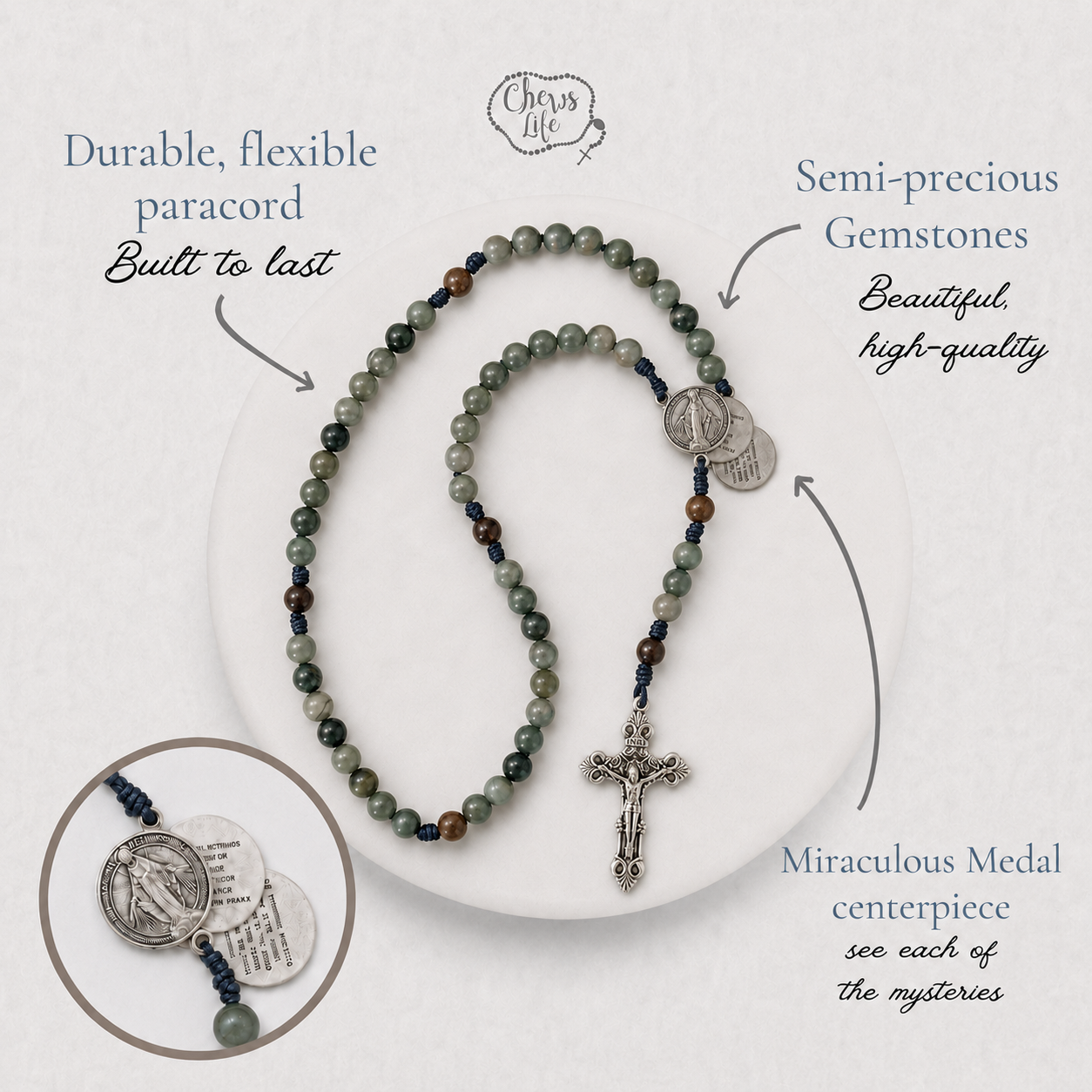 Columba | Traditional Gemstone Rosary