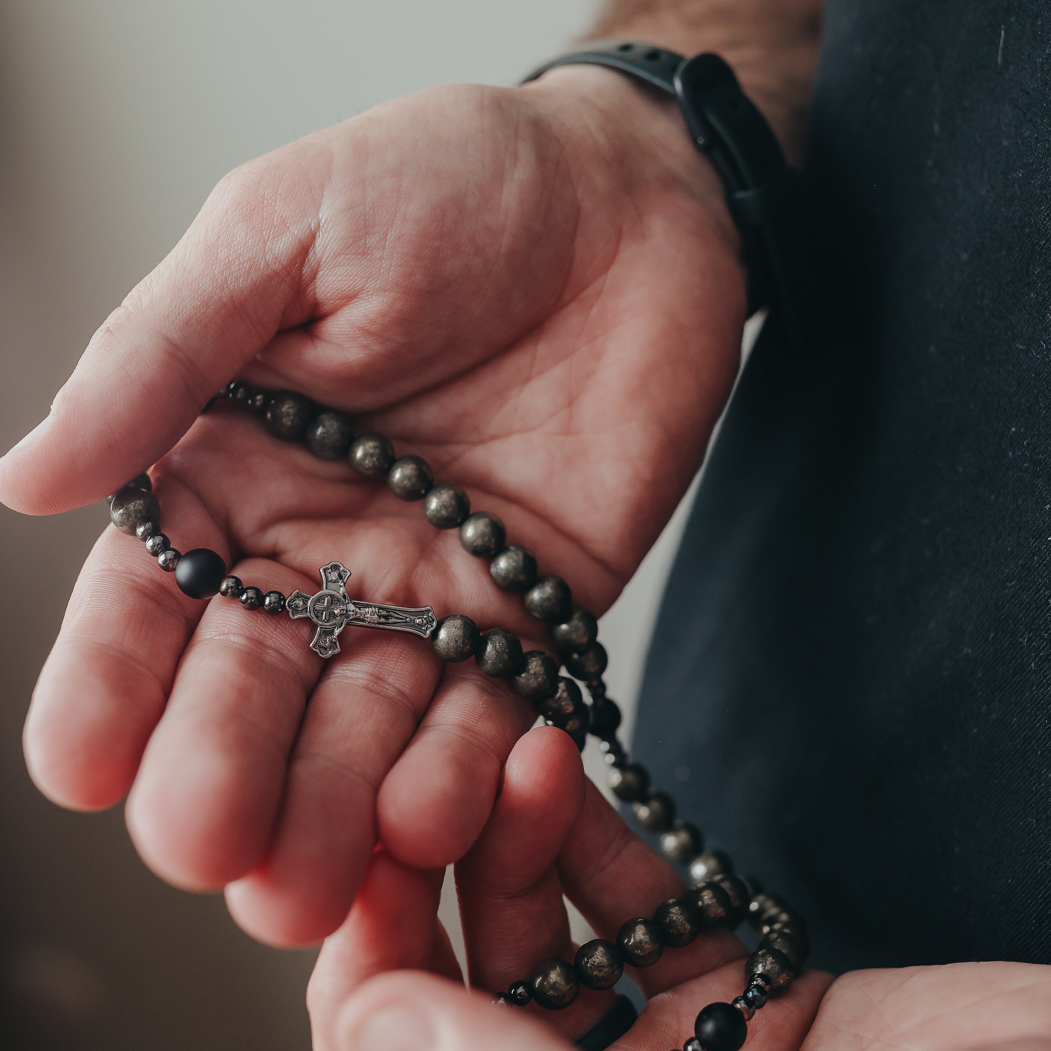 St. Michael | Men's Triple Wrap Rosary Bracelet