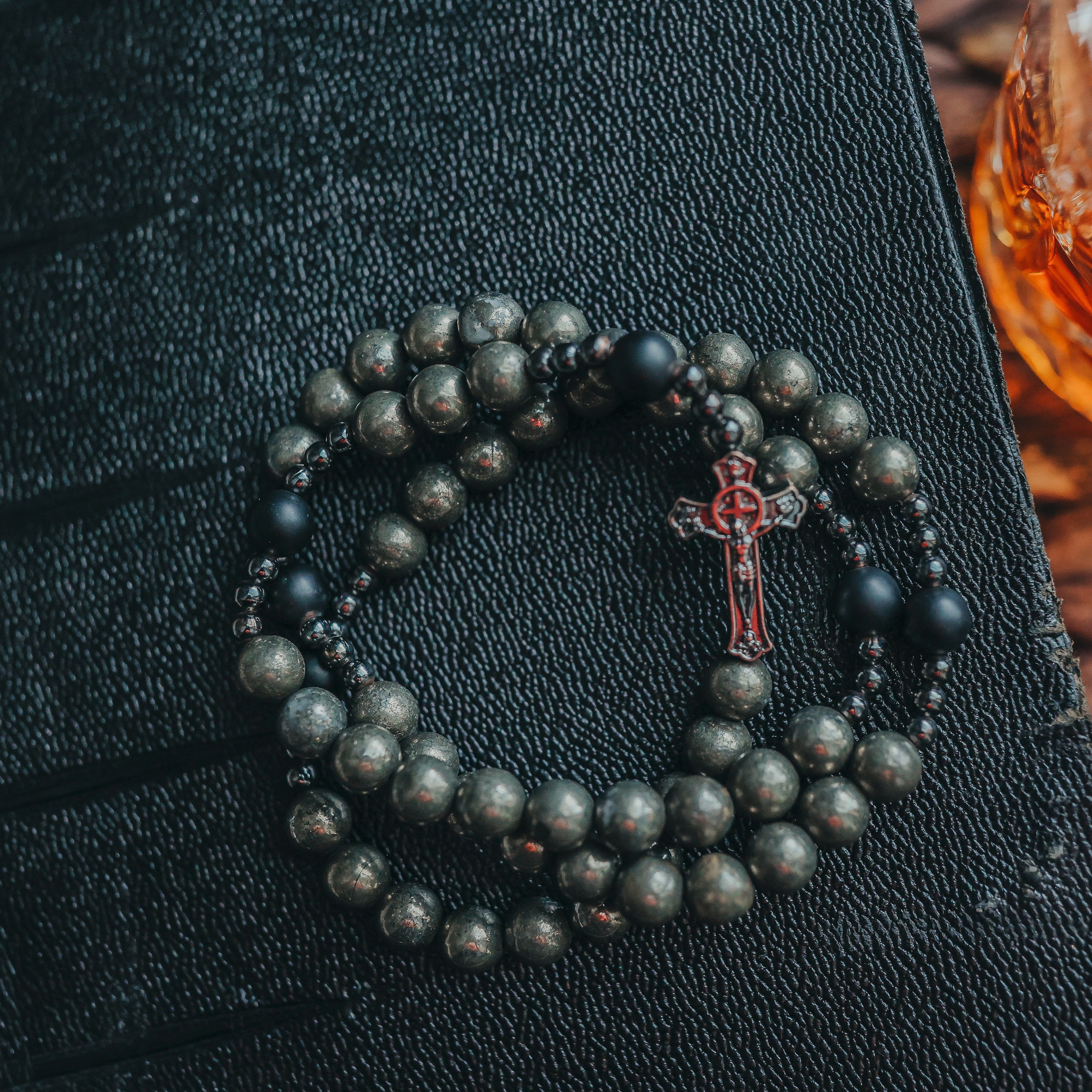 St. Michael | Men's Triple Wrap Rosary Bracelet St. Michael | Men's Triple Wrap Rosary Bracelet