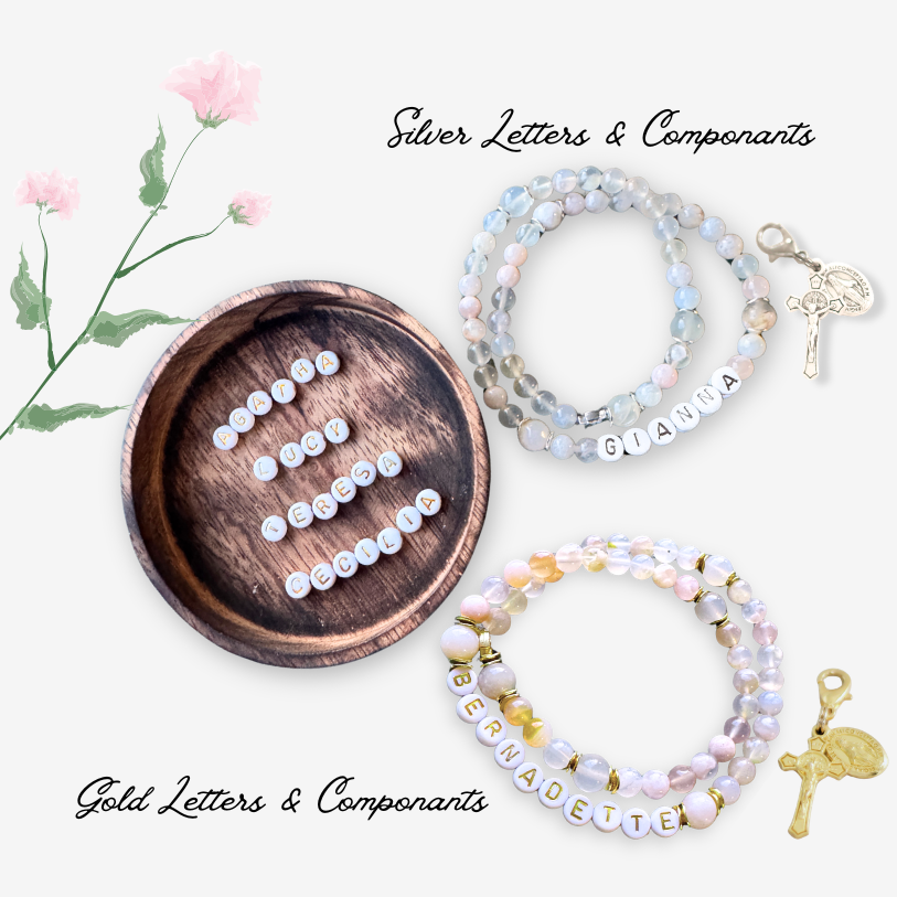 Custom Patron Saint Rosary Bracelet