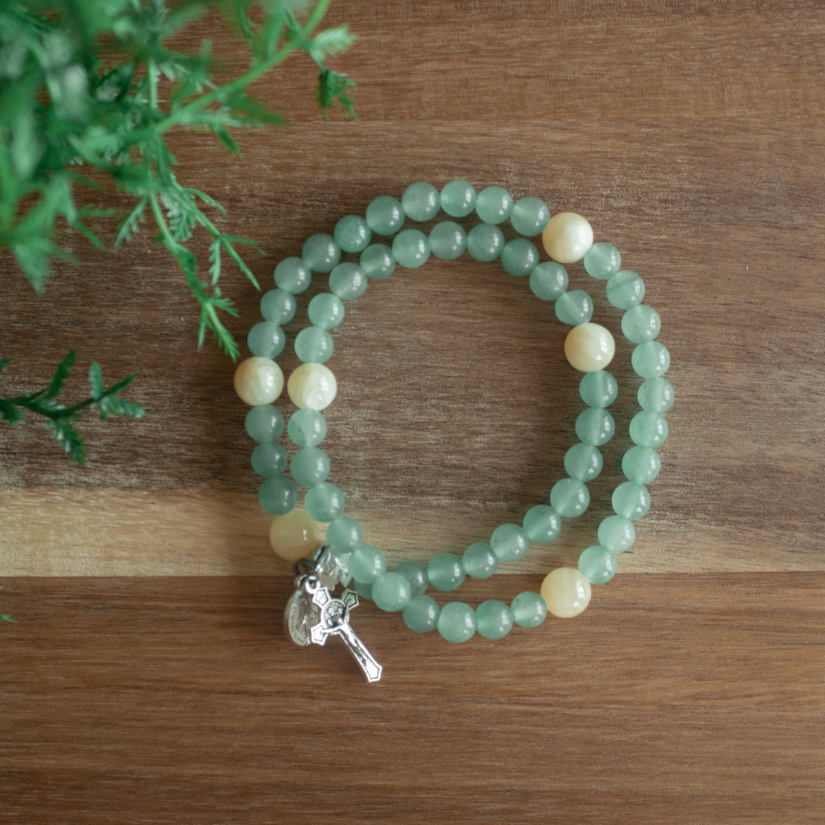 Dymphna | Stretch & Wrap Rosary Bracelet