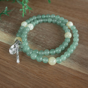 Dymphna | Stretch & Wrap Rosary Bracelet