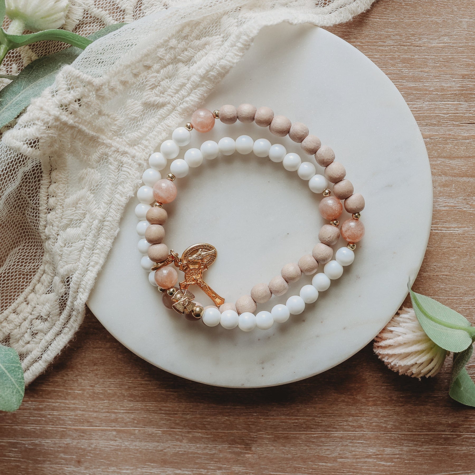 The Visitation | Stretch & Wrap Rosary Bracelet