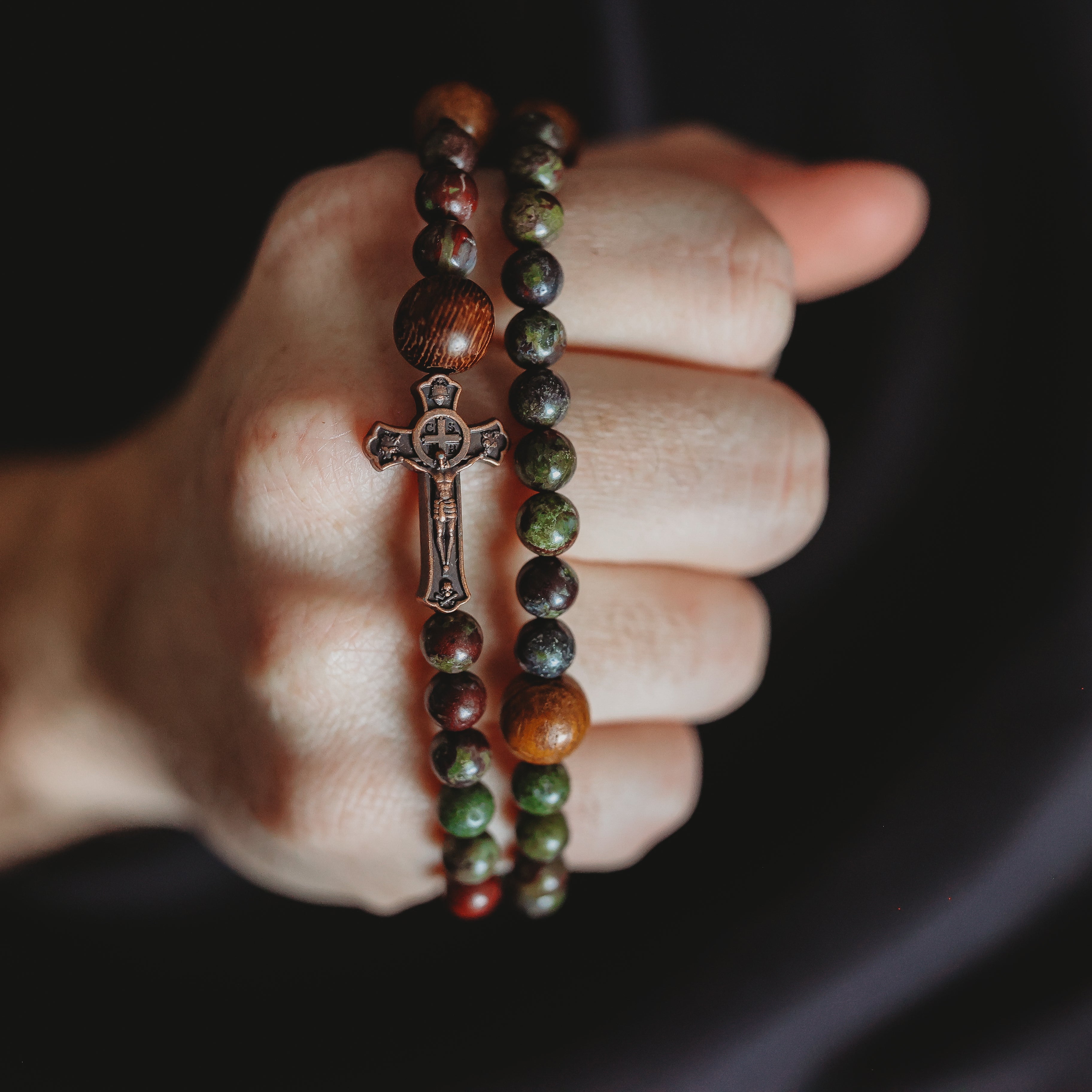St. Joseph Rosary Bracelet |  Crux Invicta  | Double Wrap Rosary