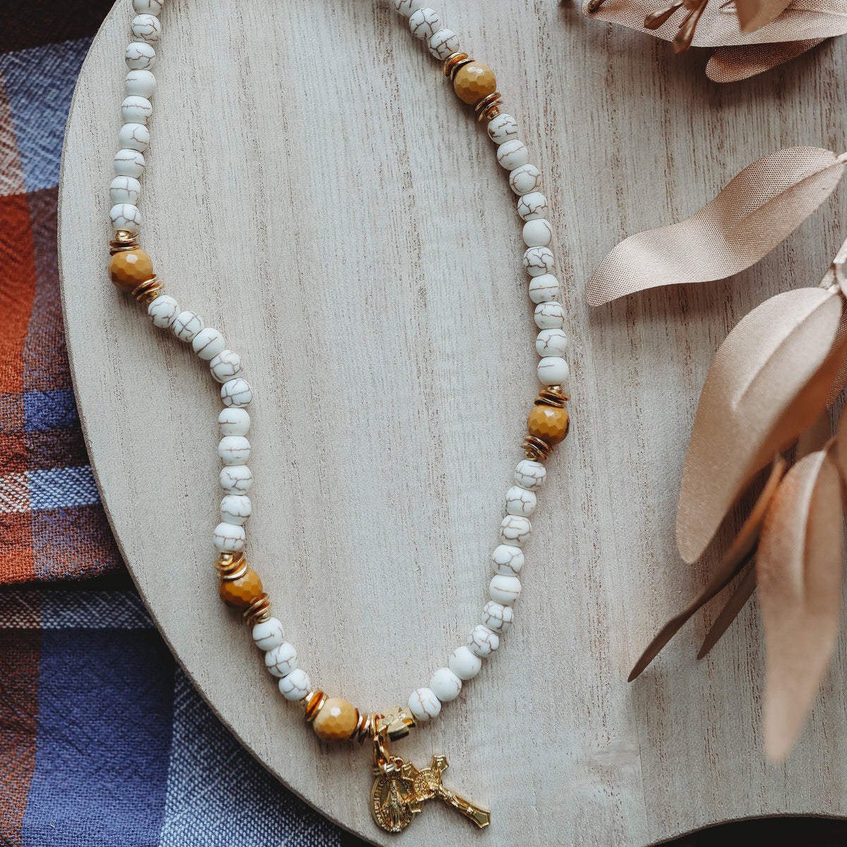 St Kateri Tekakwitha | Stretch & Wrap Rosary Bracelet | Fall Exclusive