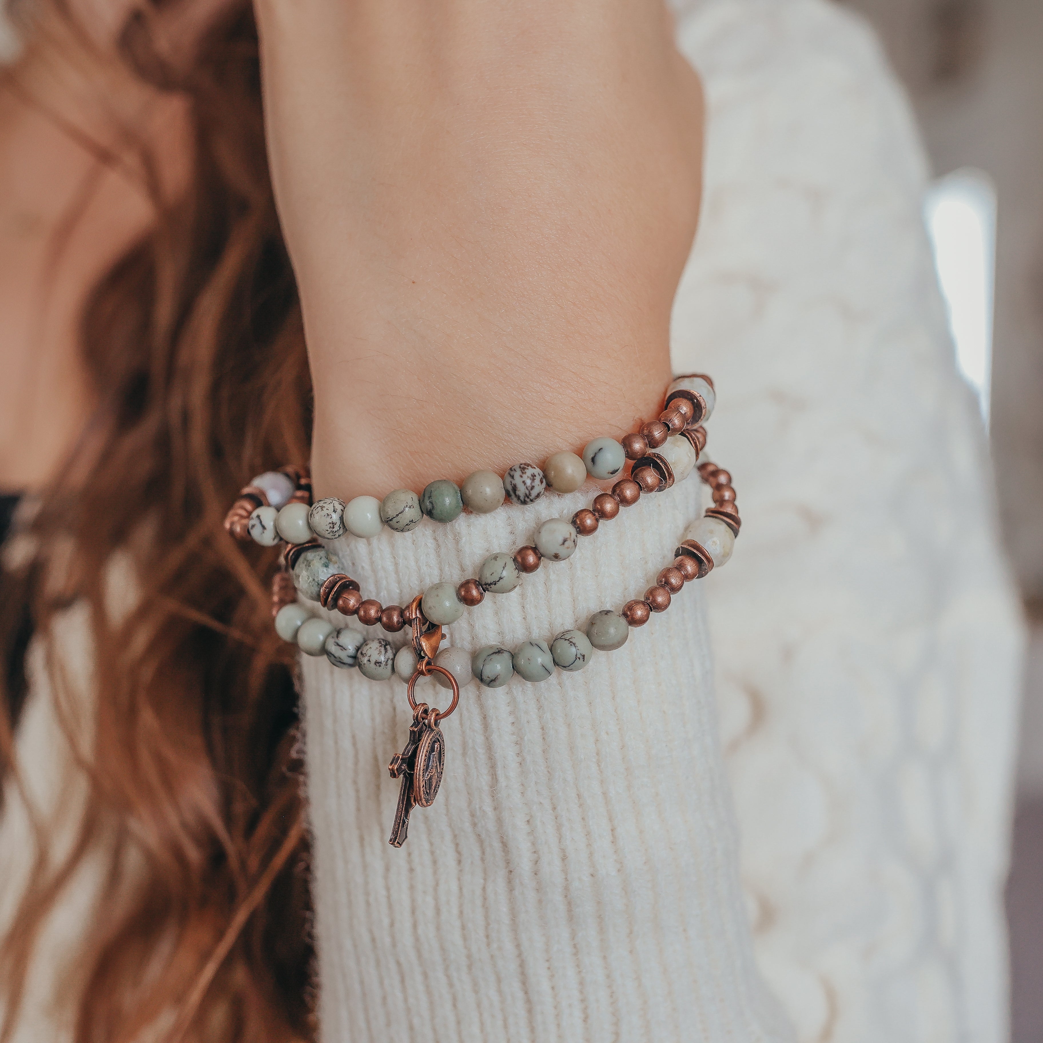 Saint Francis | Chews Life Triple Wrap Rosary Bracelet | Fall Collection