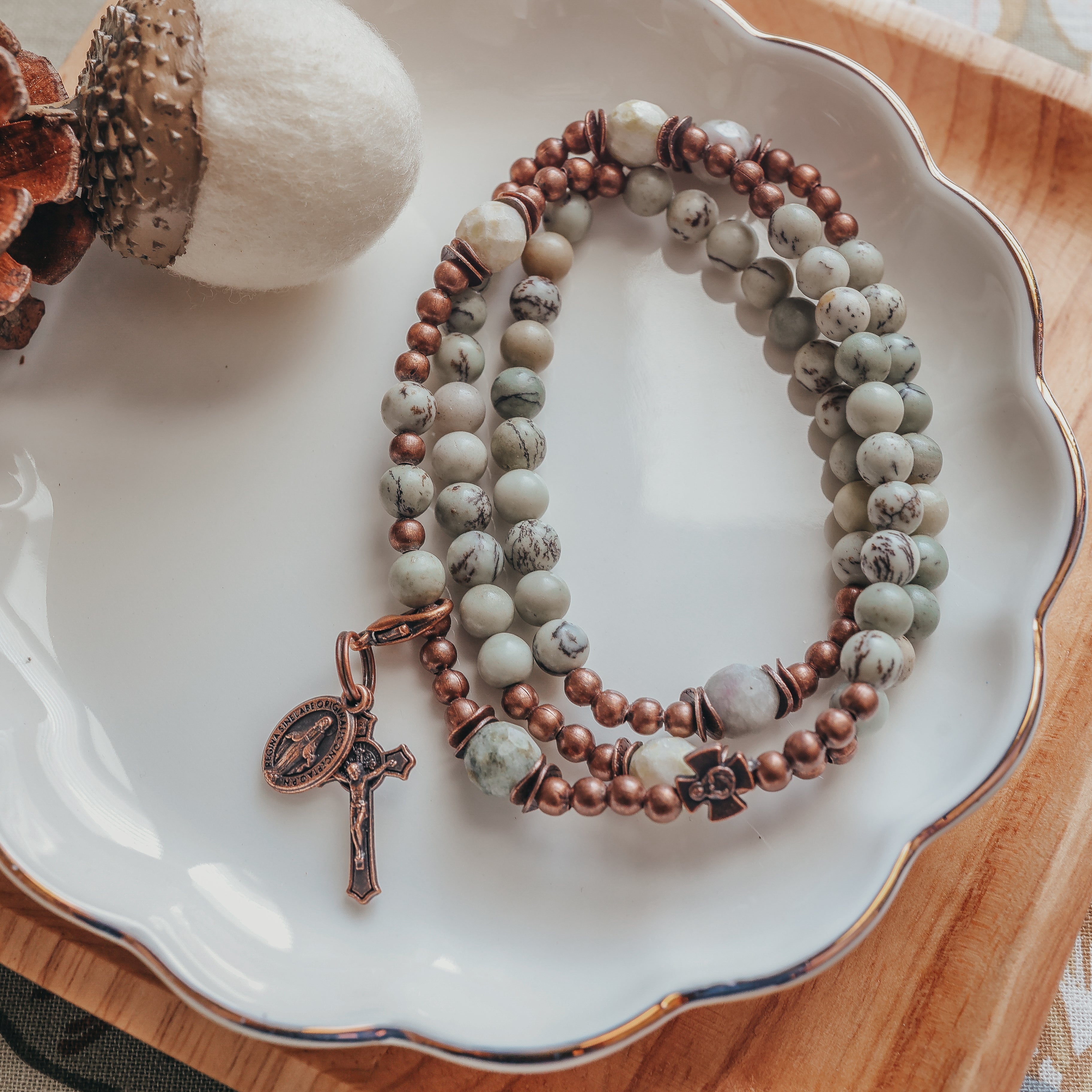 Saint Francis | Chews Life Triple Wrap Rosary Bracelet | Fall Collection
