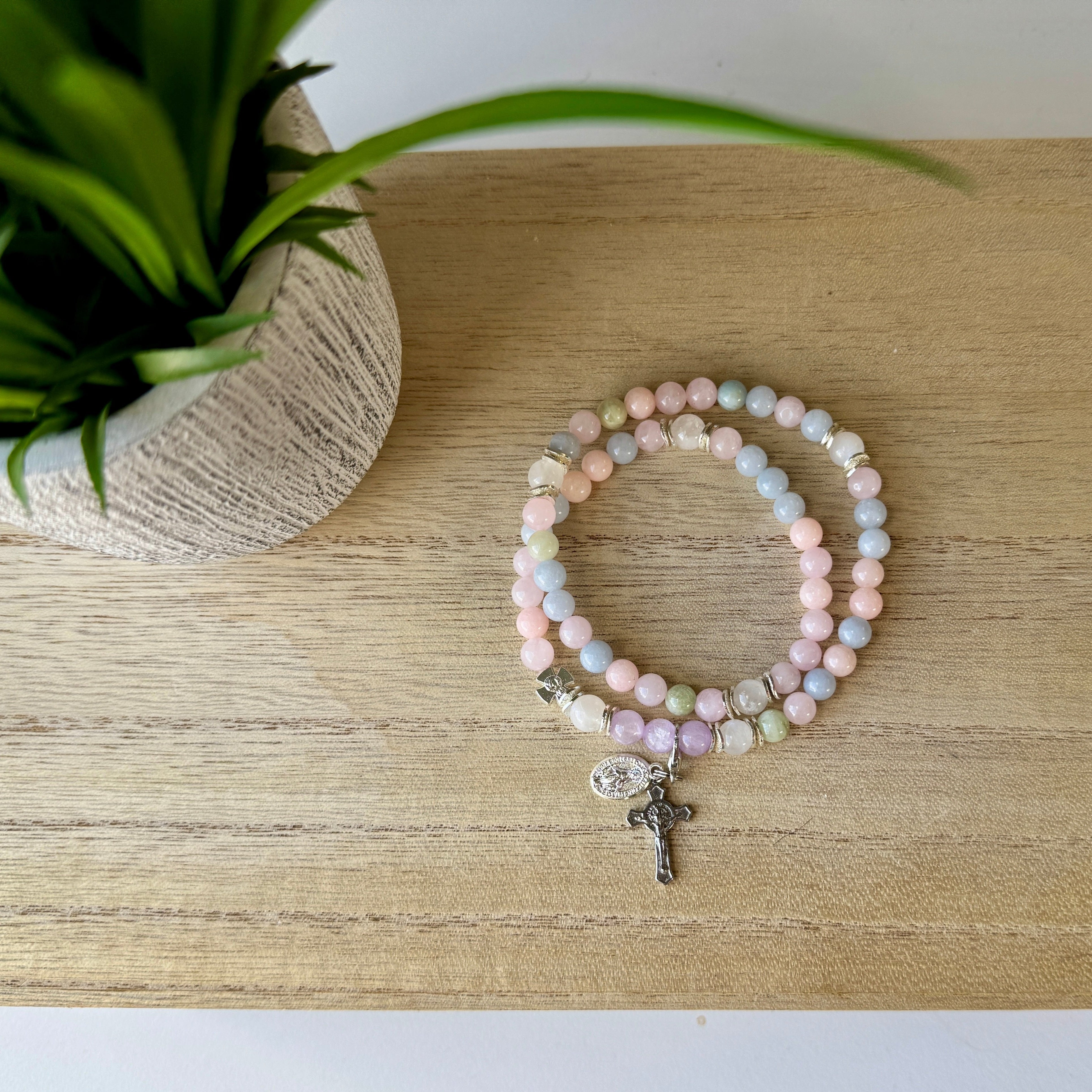 Rainbow Mama | Chews Life Rosary Bracelet | Limited Edition | Silver