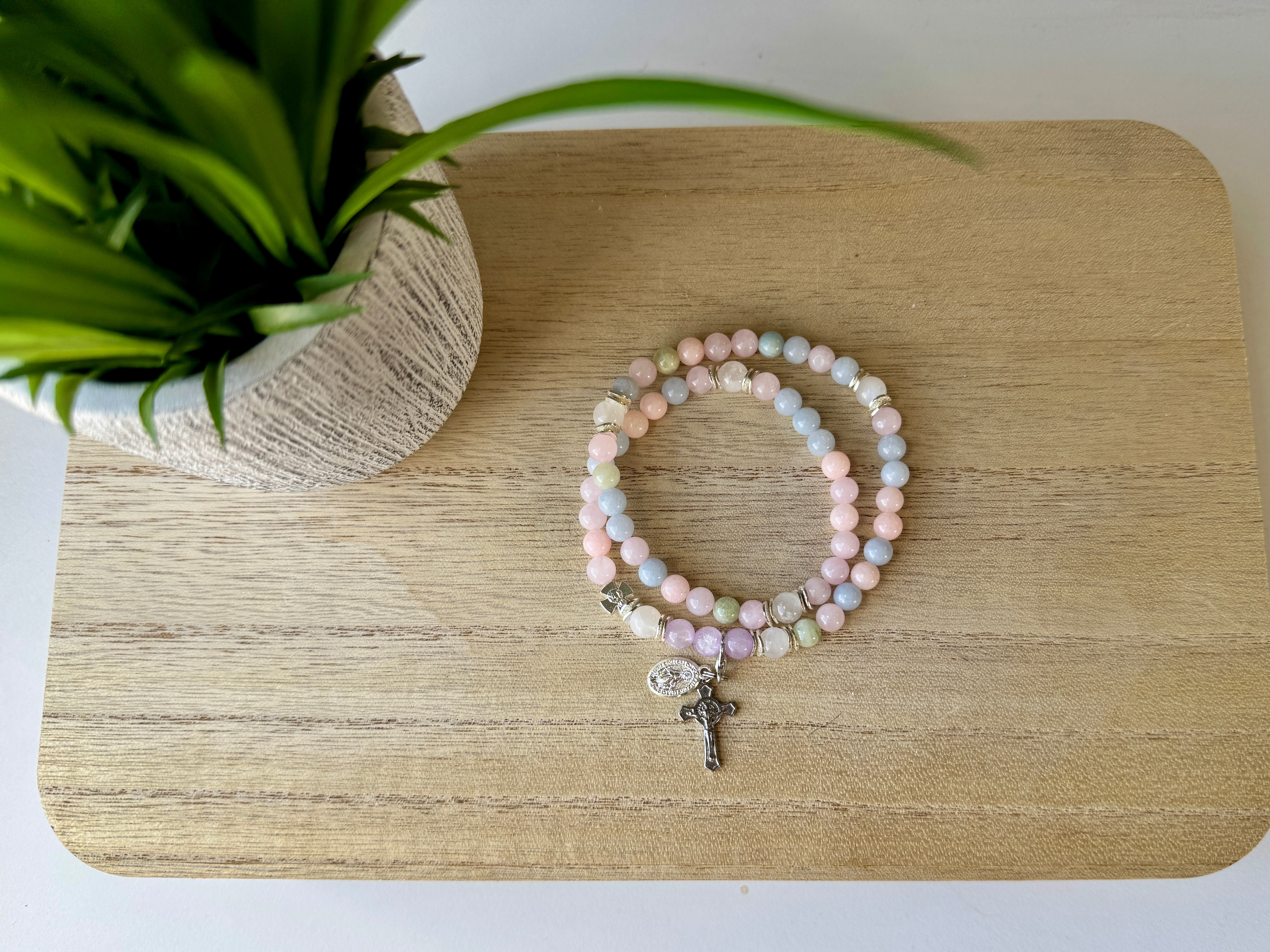 Rainbow Mama | Chews Life Rosary Bracelet | Limited Edition | Silver