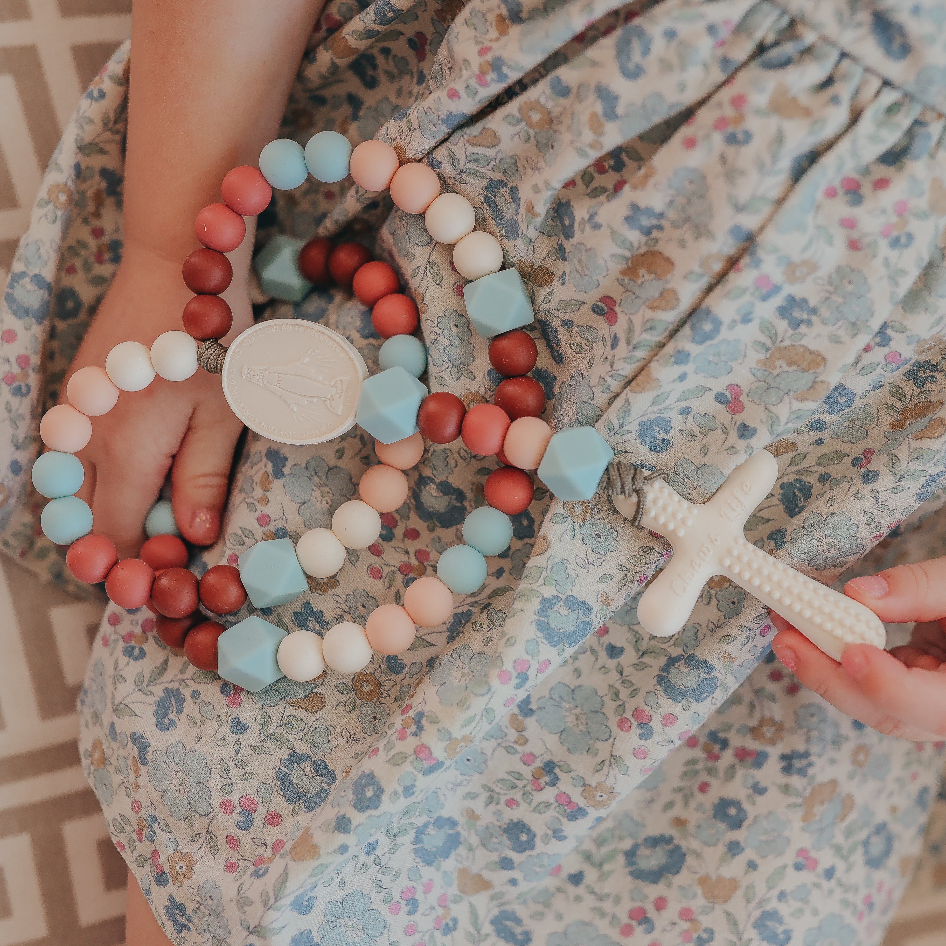 The Gianna Mommy & Me Set | Silicone Rosary and Triple Wrap Rosary Bracelet