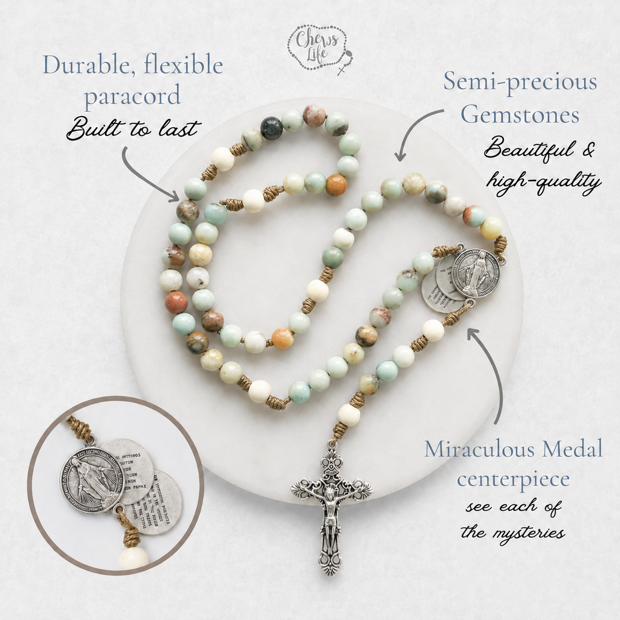 Gianna | Traditional Gemstone Rosary