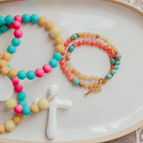 Our Lady of Guadalupe | Stretch & Wrap Rosary Bracelet