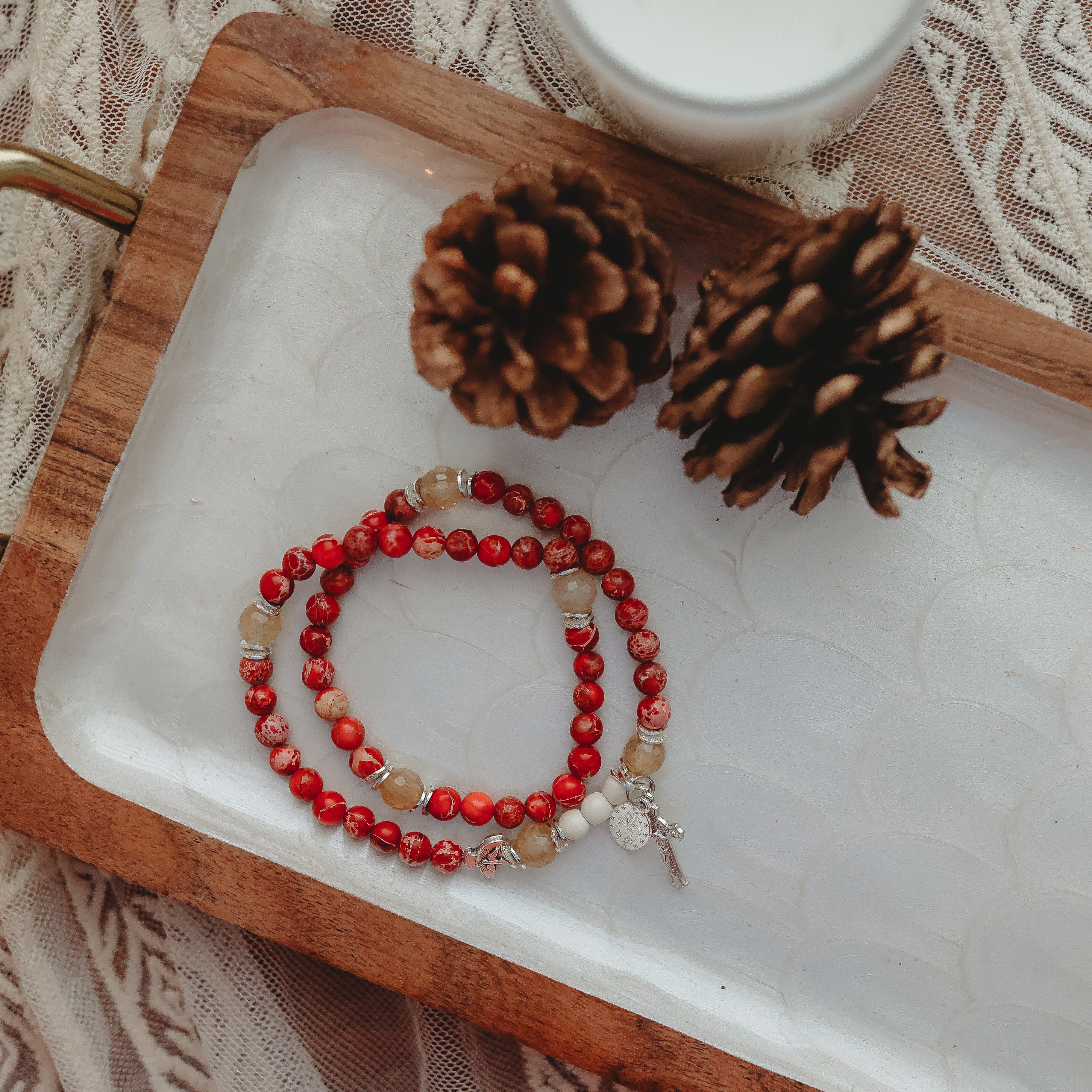 Liturgical Rosary Bracelet Gift Set | Holiday Lux Gift Collection