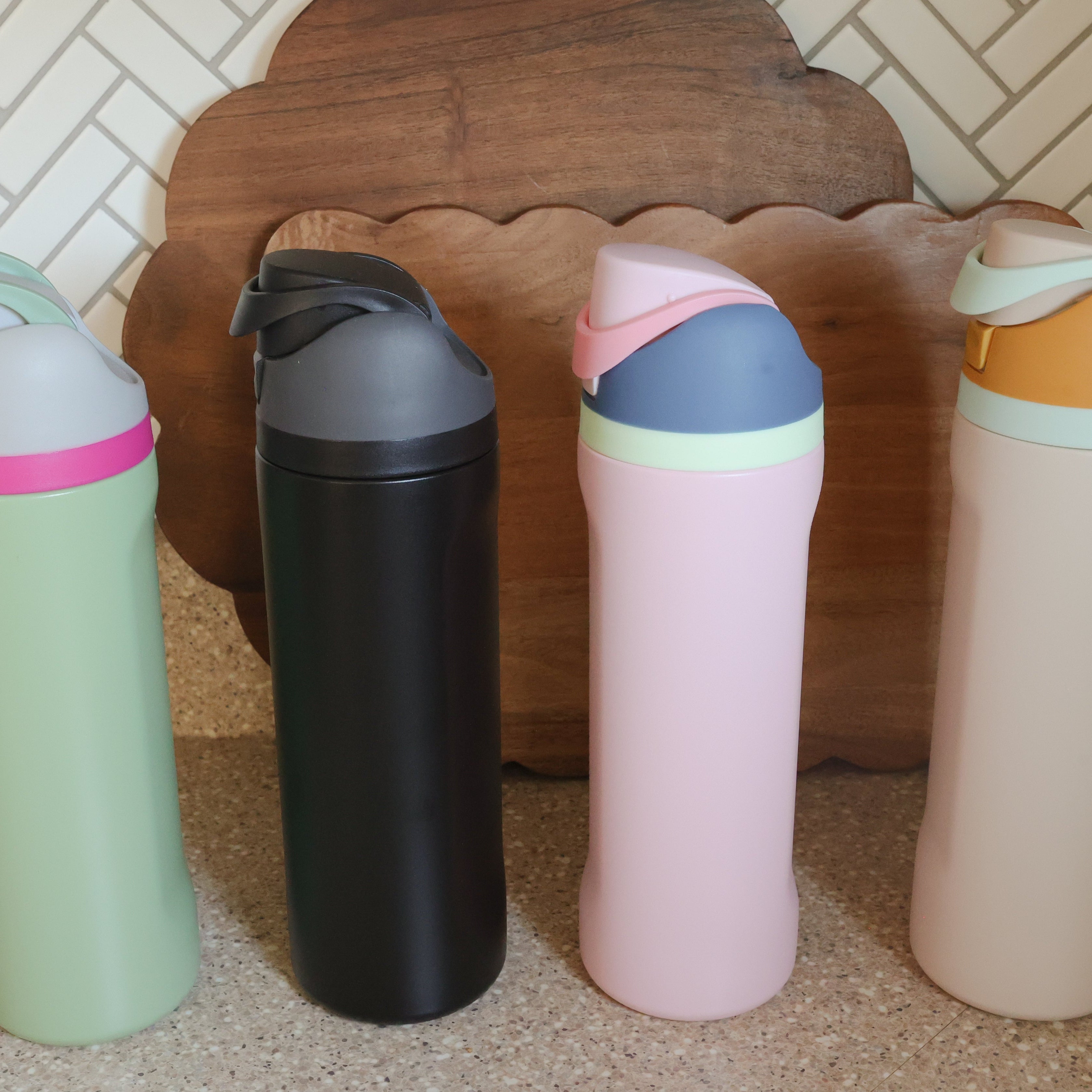 Green, Black, Pink and Creme