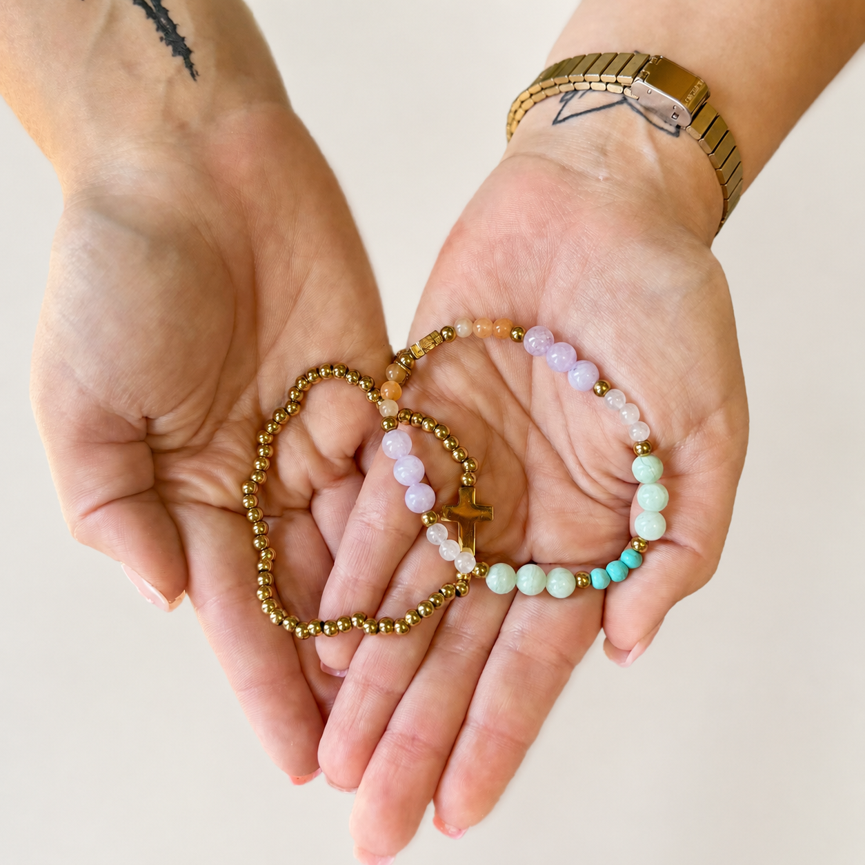 Accent Bracelet Set | size 6.5" Gold