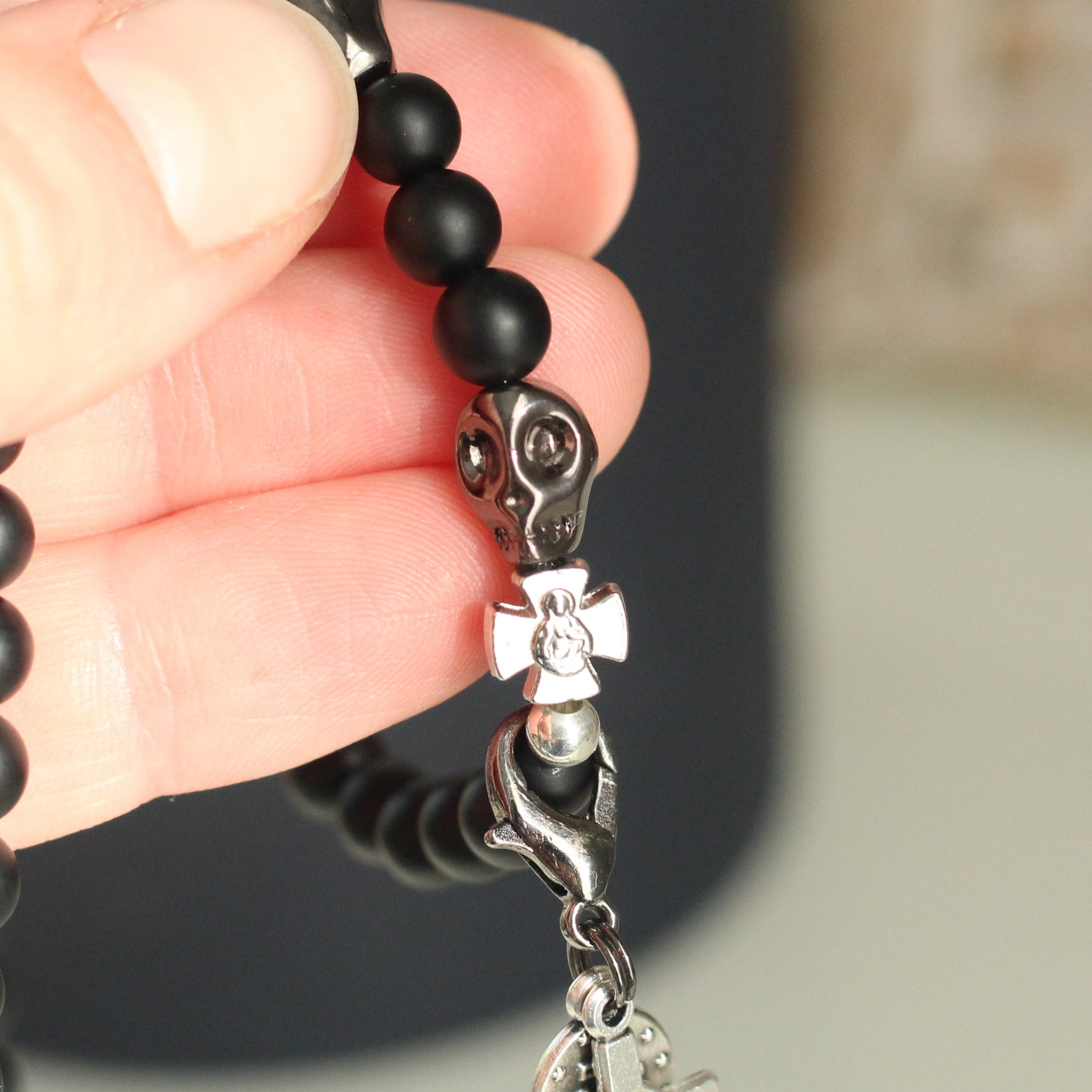 Memento Mori | Stretch and Wrap Rosary Bracelet