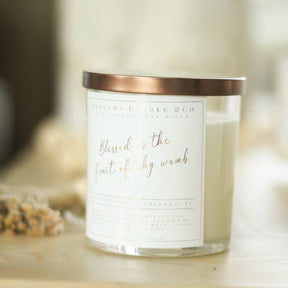 Blessed is the Fruit of Thy Womb Coconut Wax Candle | Kerygma Candle & Co.