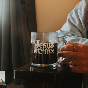 Jesus & Coffee Glass Mug | Pax Beloved