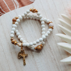 St Kateri Tekakwitha | Stretch & Wrap Rosary Bracelet | Fall Exclusive