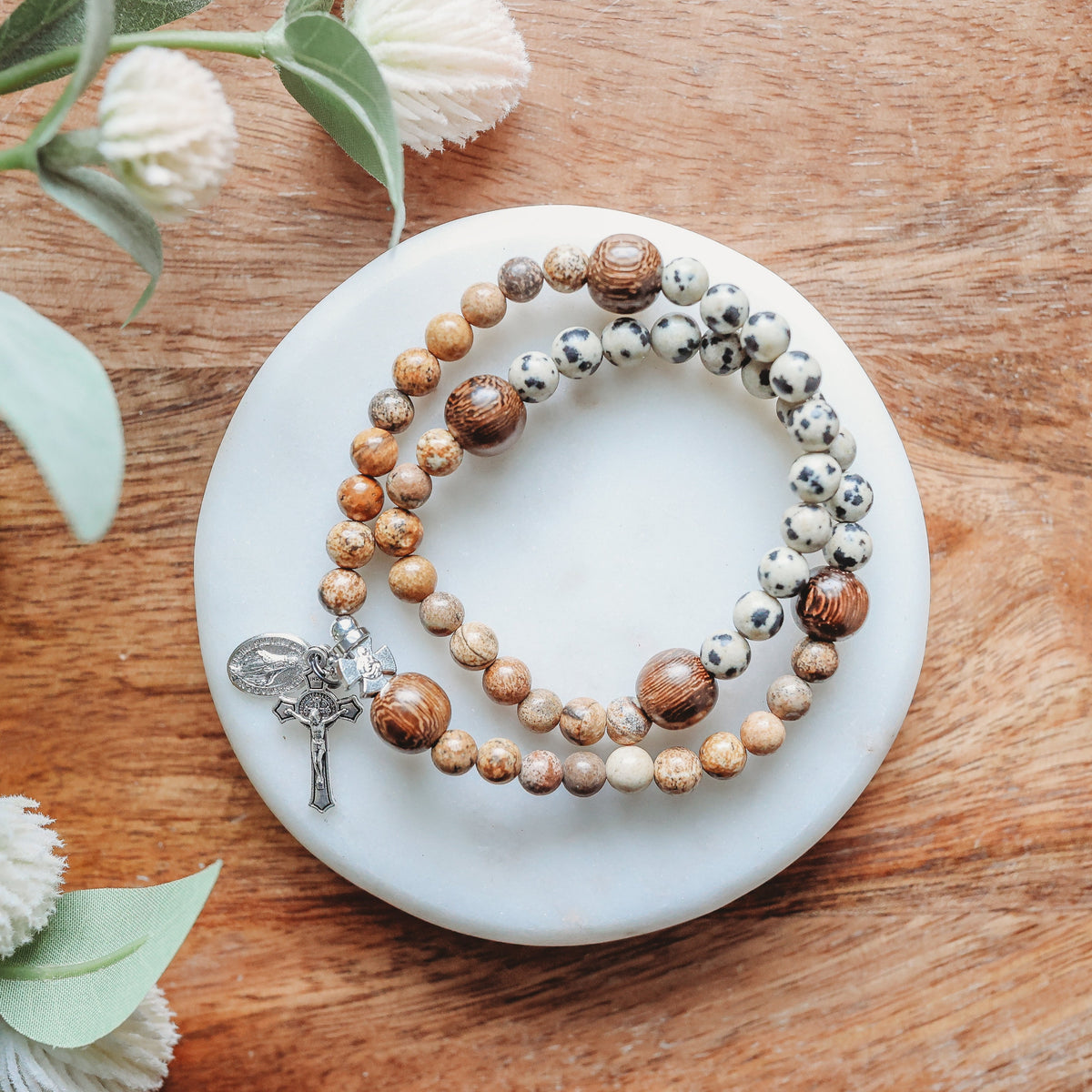 Kolbe | Stretch & Wrap Rosary Bracelet