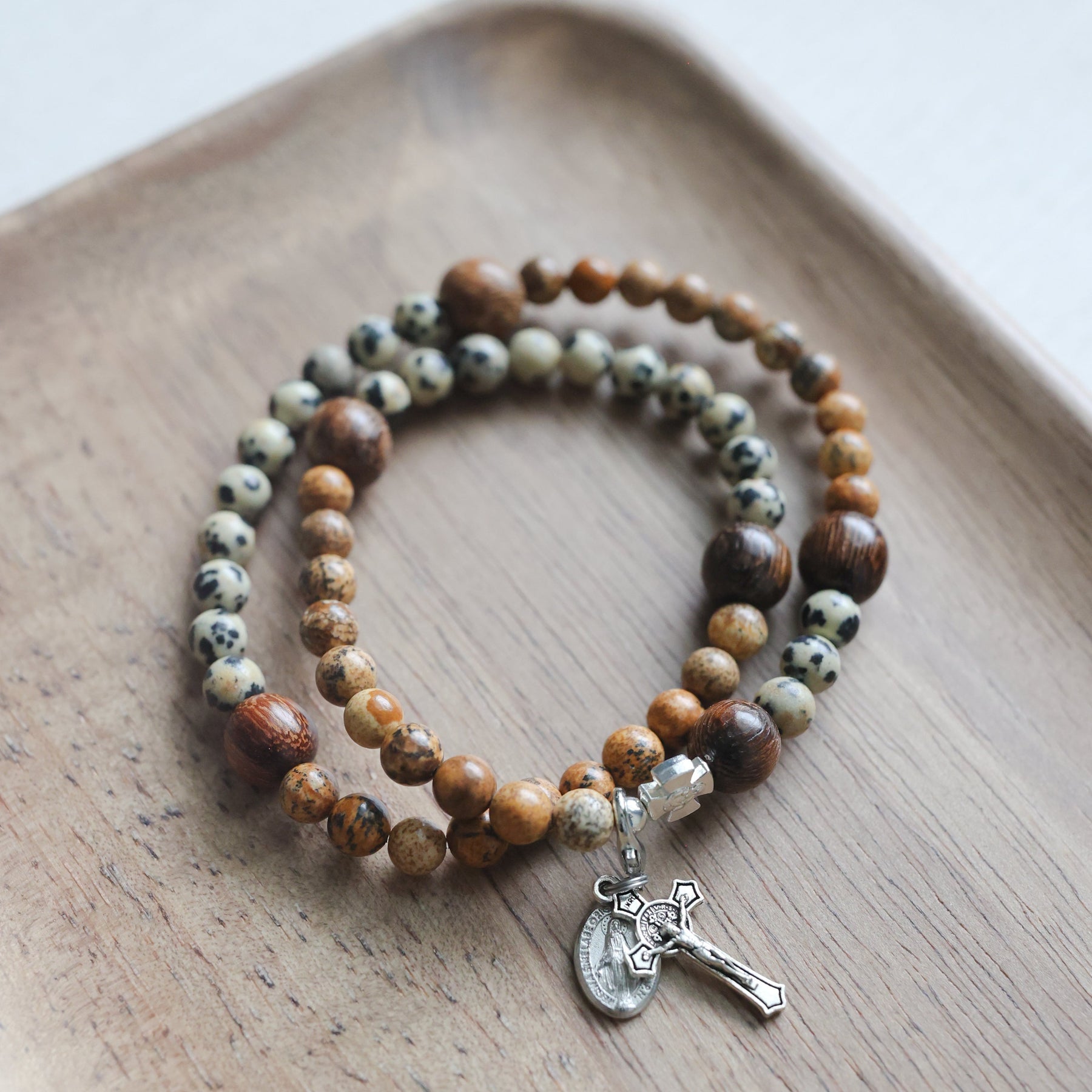 Kolbe | Stretch & Wrap Rosary Bracelet