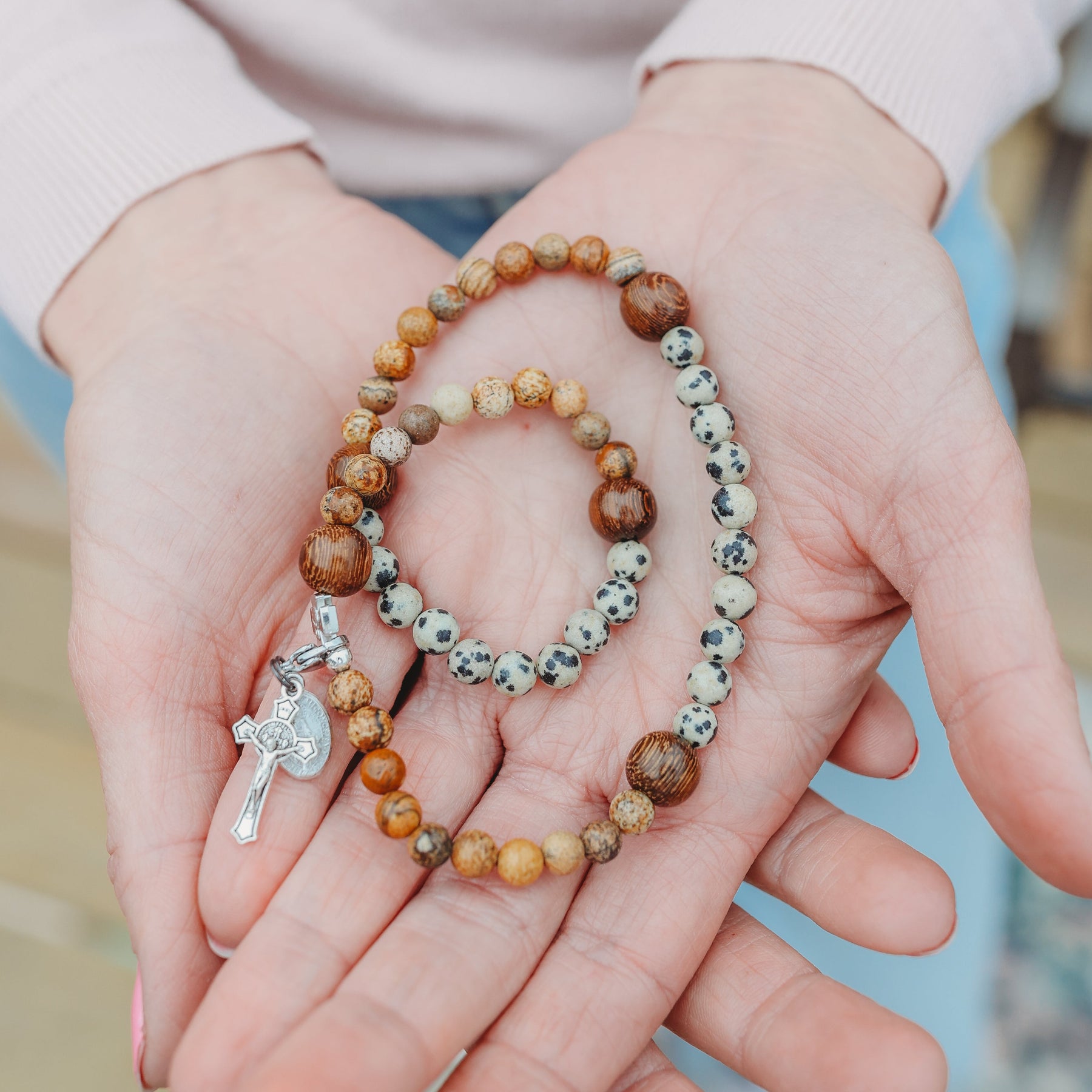 Kolbe | Stretch & Wrap Rosary Bracelet