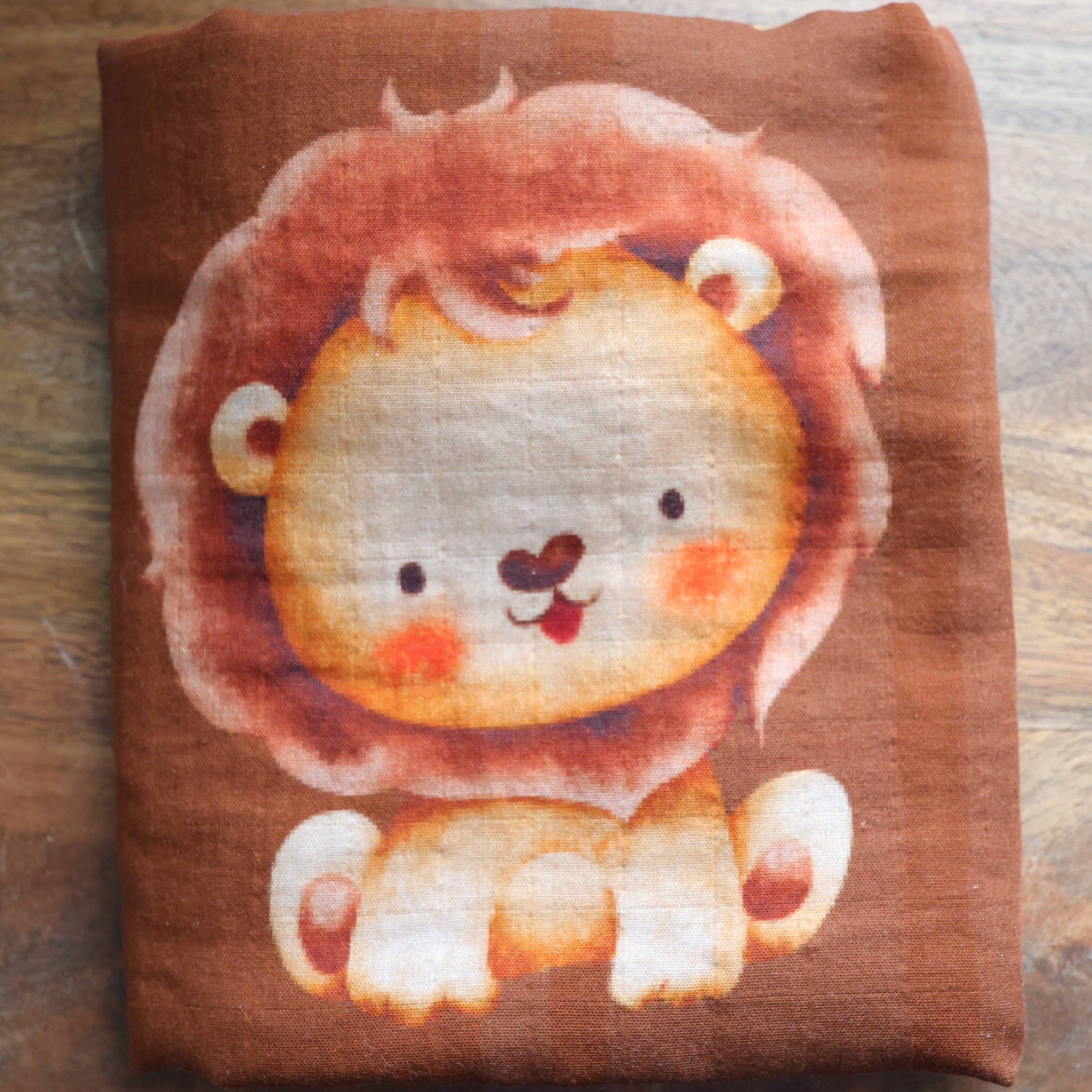 Leo the Lion | Muslin Swaddle Blanket