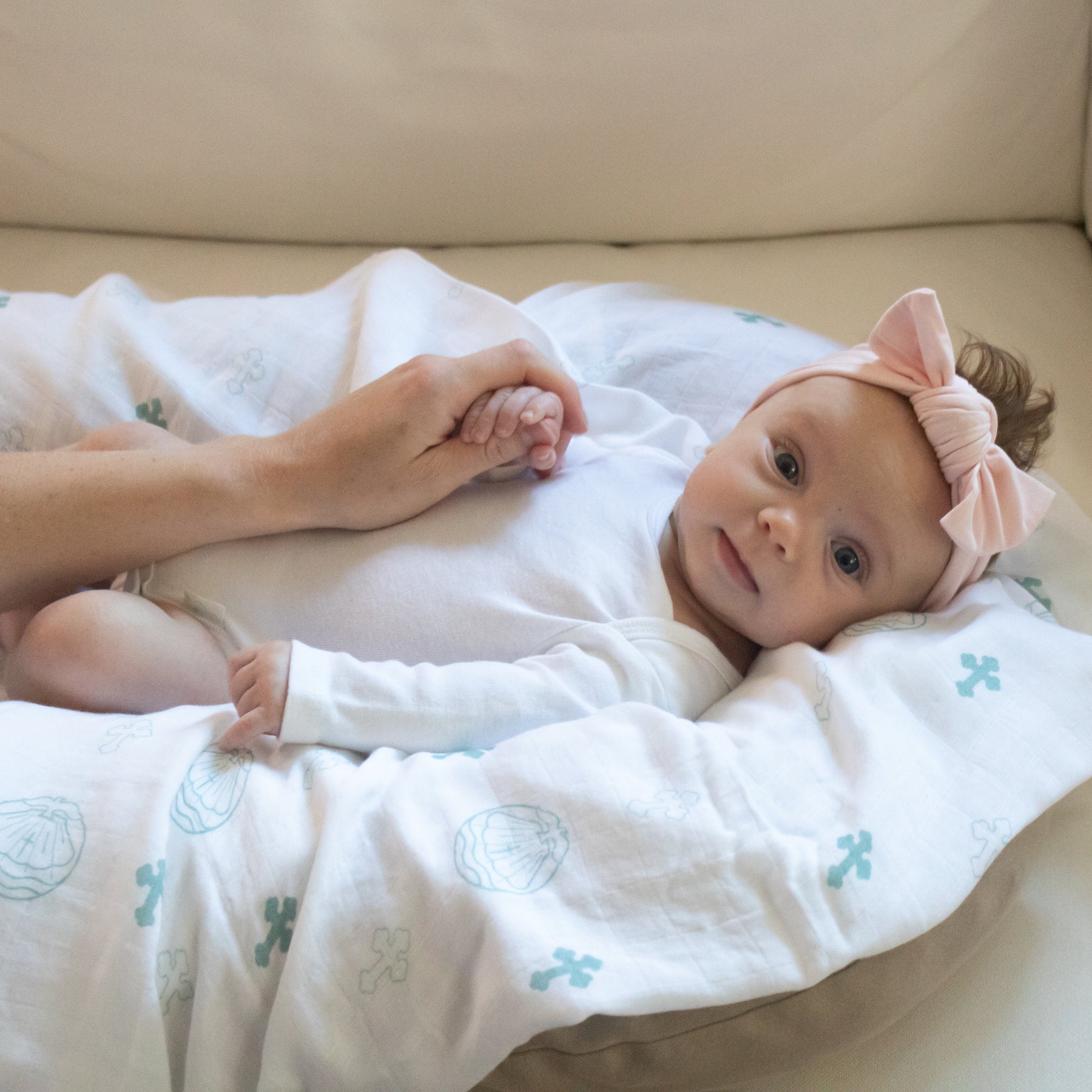 Baptism Swaddle Blanket | Bamboo & Cotton