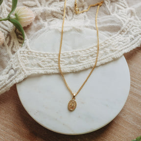 Miraculous Medal Necklace | Gold |