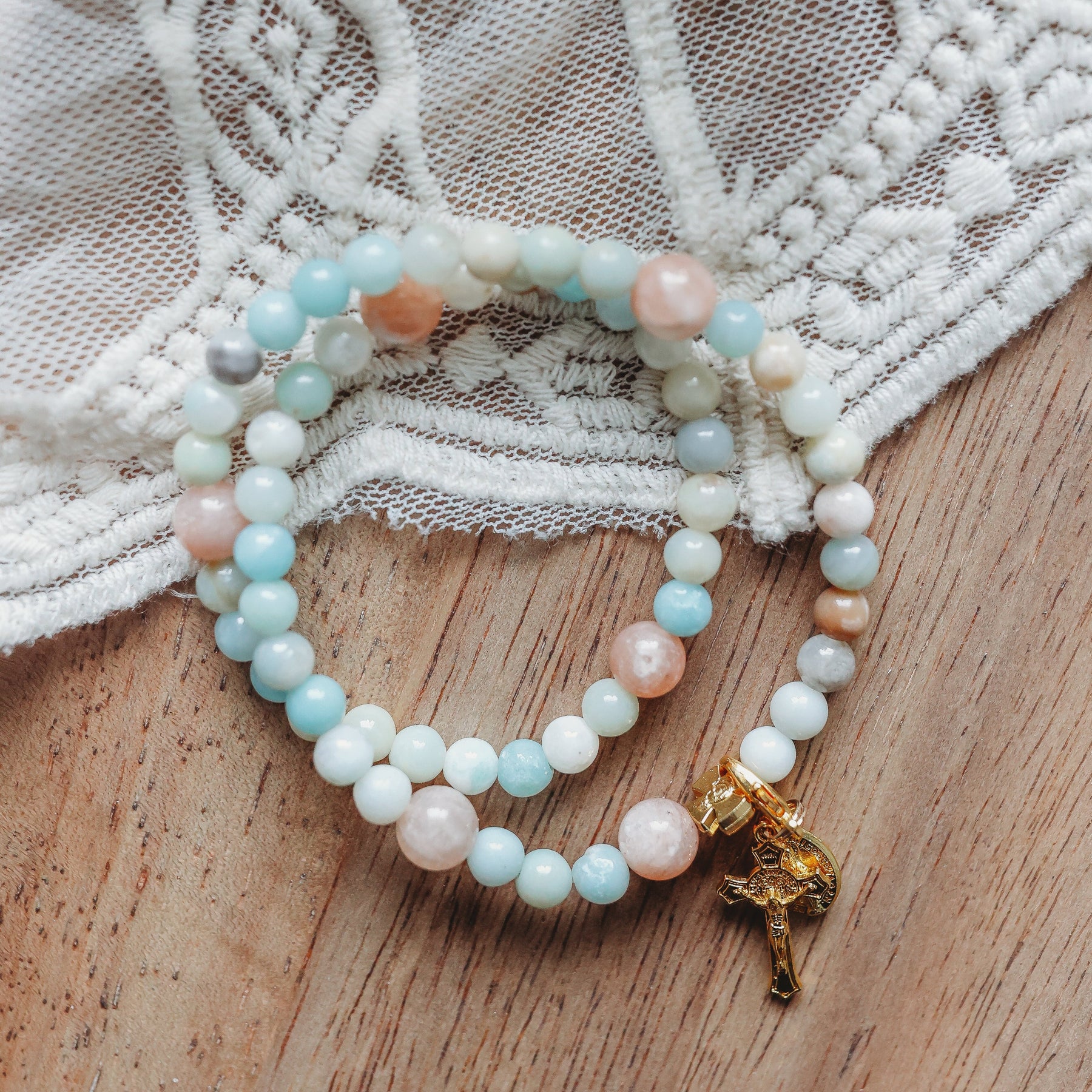 Gianna | Stretch & Wrap Rosary Bracelet