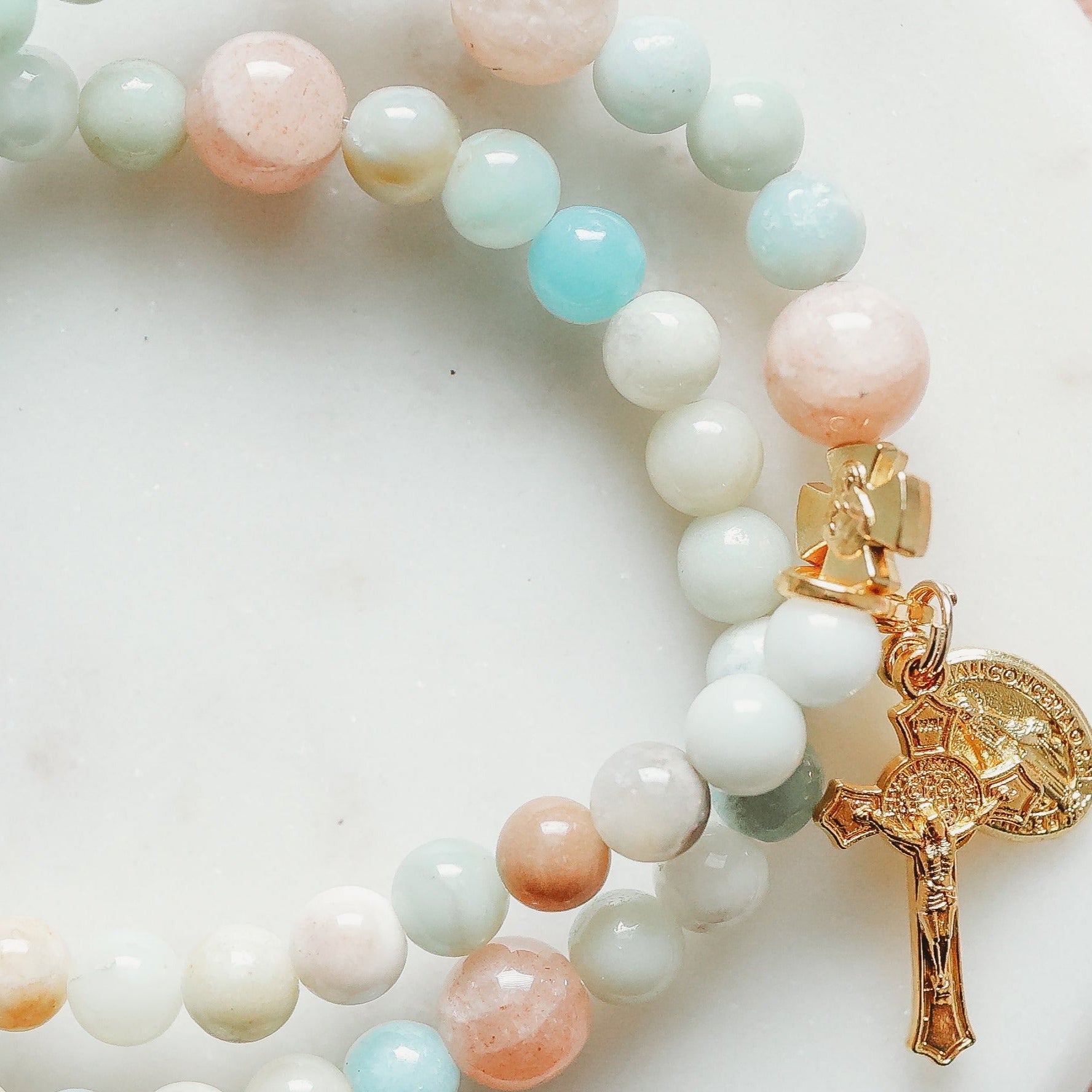 Gianna | Stretch & Wrap Rosary Bracelet