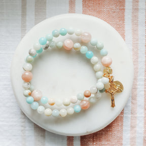 Gianna | Stretch & Wrap Rosary Bracelet