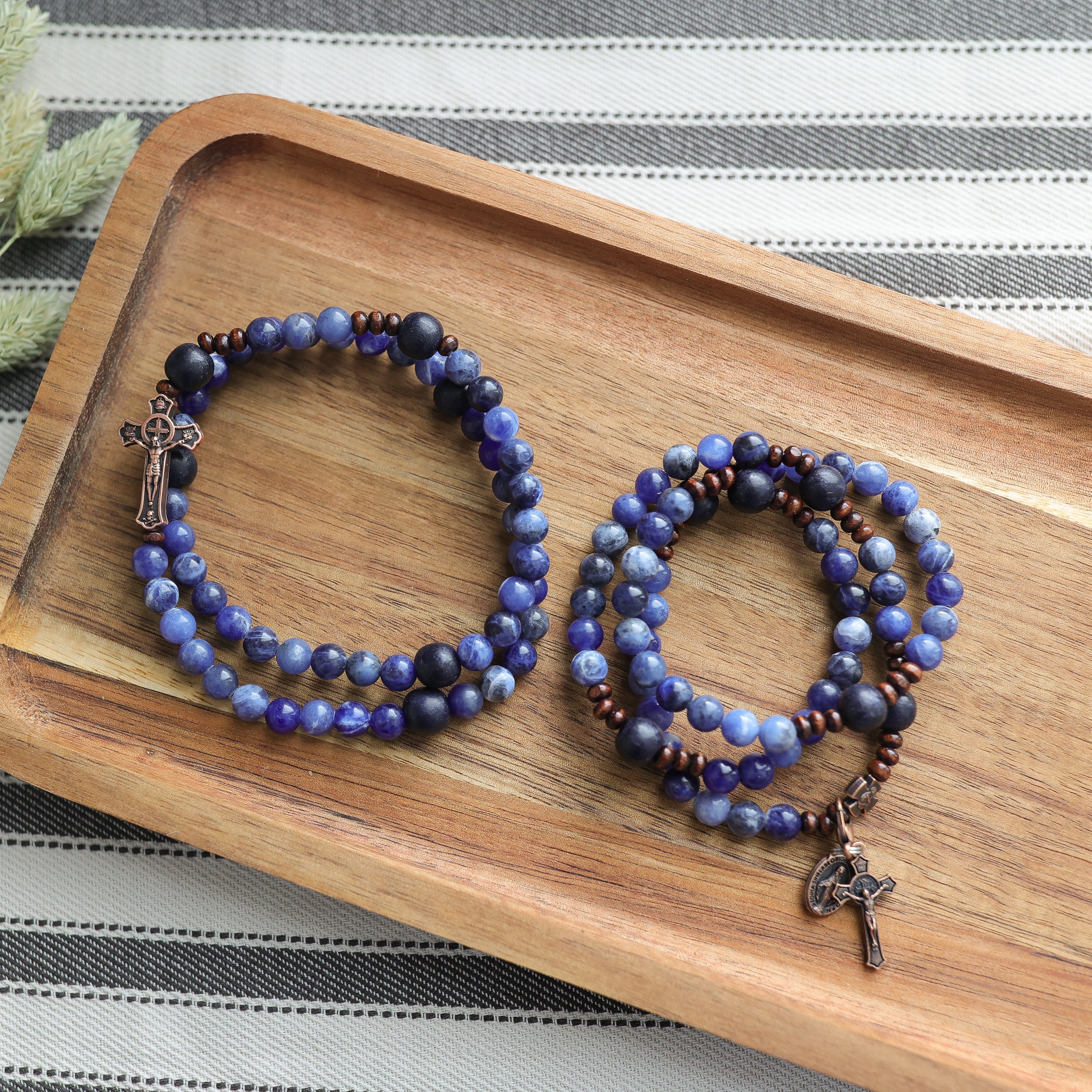 Priscilla & Aquila | Couples Rosary Bracelet Set