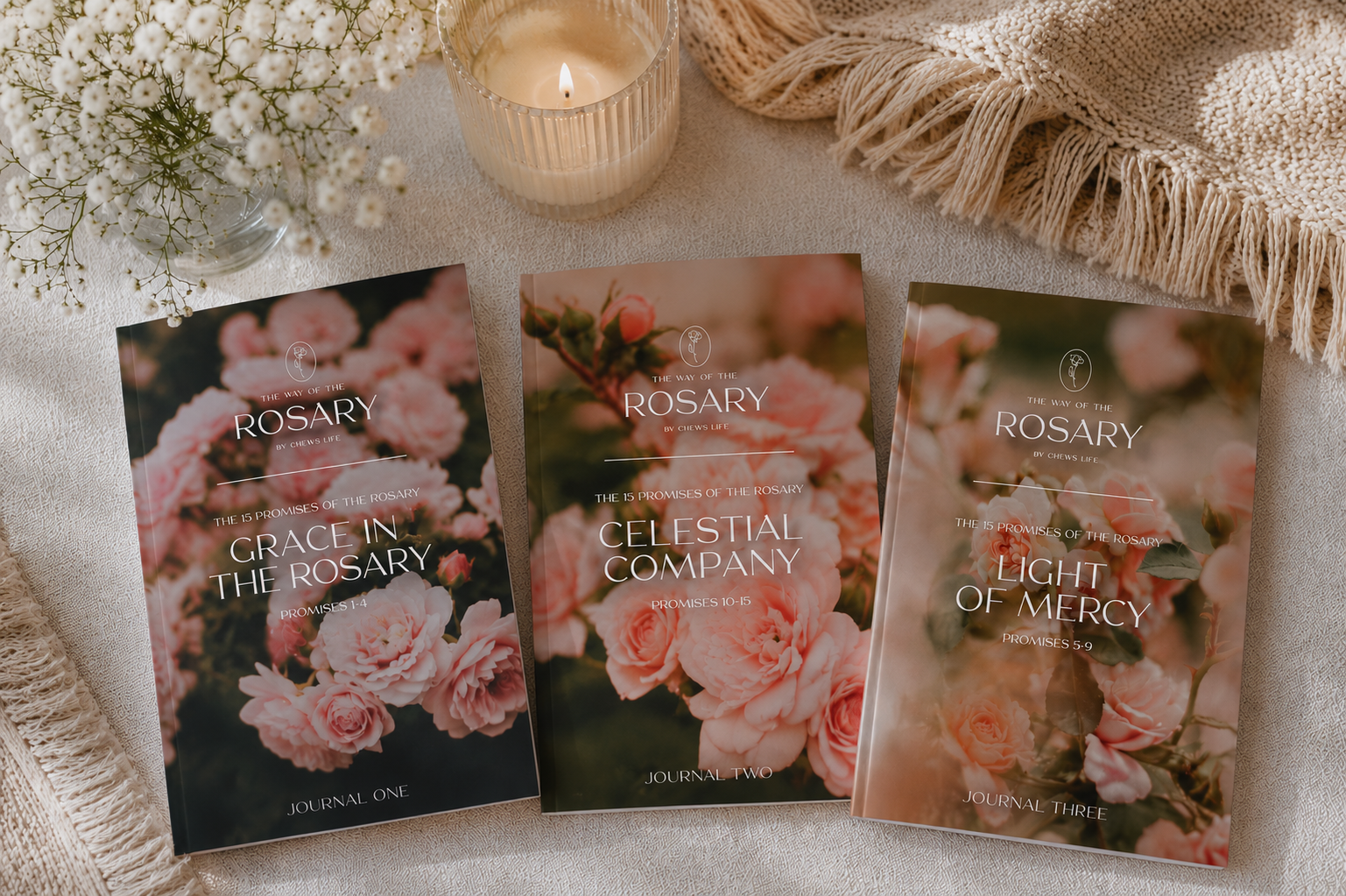 The 15 Promises of the Rosary – Guided Devotional Journal Set
