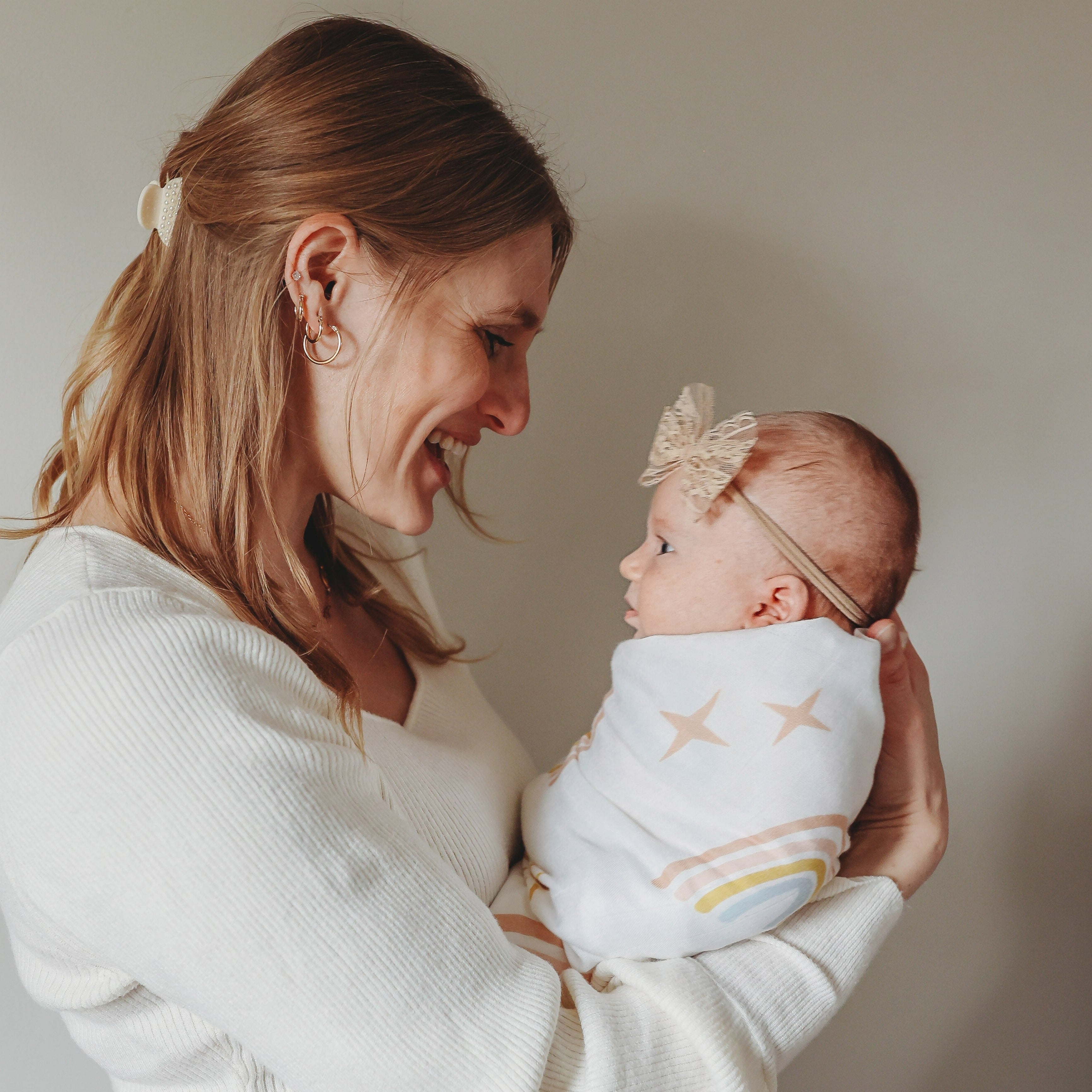 Rainbow Swaddle Blanket | Bamboo and Cotton