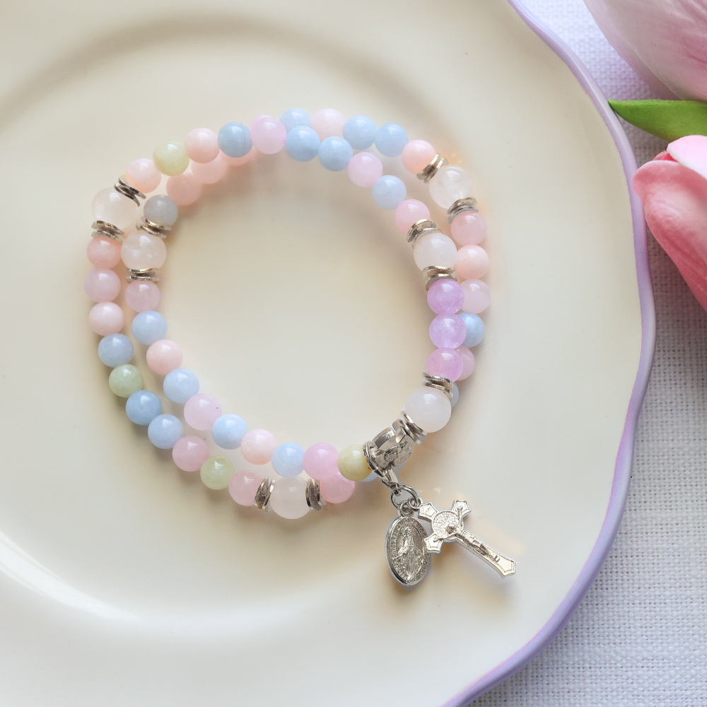 Rainbow Mama | Chews Life Rosary Bracelet | Limited Edition | Silver