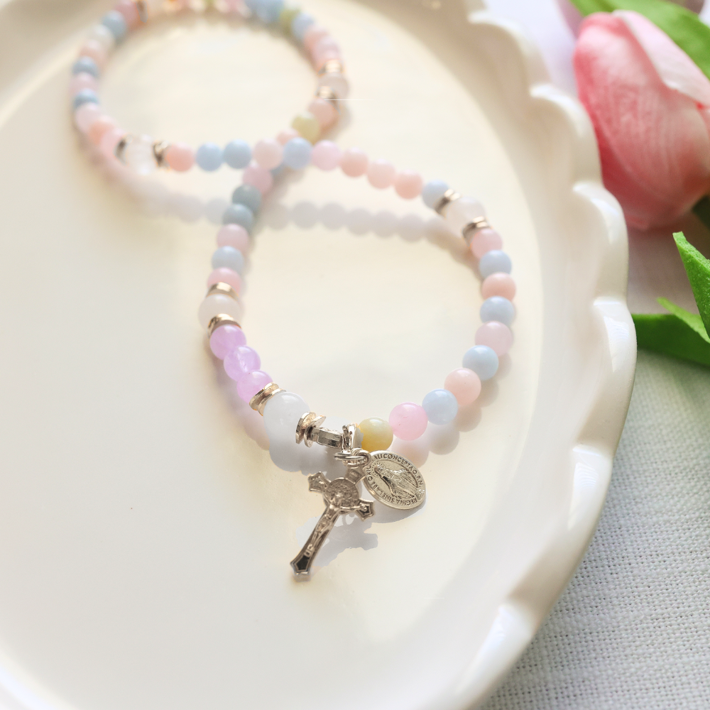 Rainbow Mama | Chews Life Rosary Bracelet | Limited Edition | Silver
