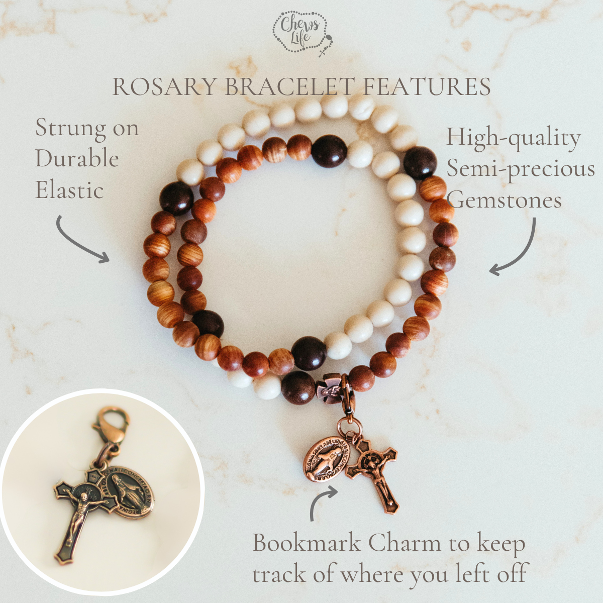Blessed Solanus Casey Double Wrap Rosary Bracelet | Fall Collection
