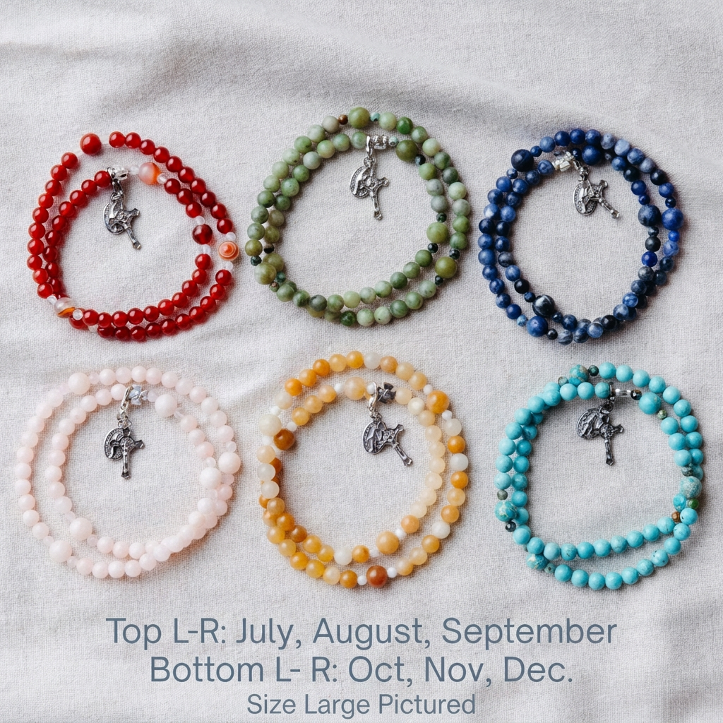 Remembrance Birthstone Rosary Bracelet